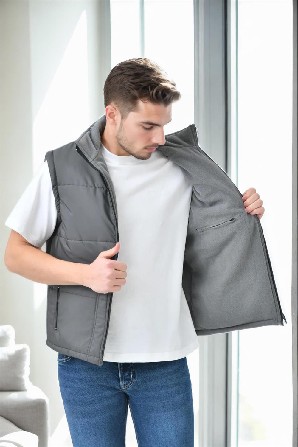 84478 Dewberry Classic Mens Vest-GREY