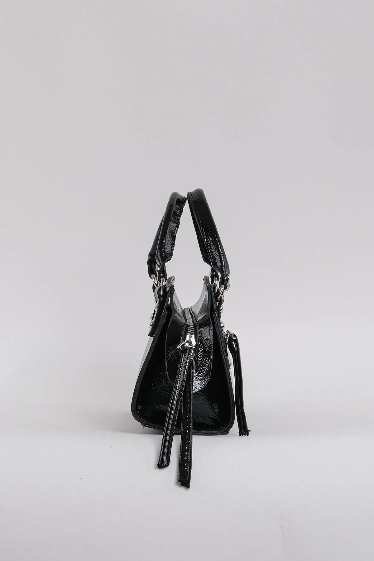 78224 Dewberry Womens Mini City Handbag and Shoulder Bag-BLACK