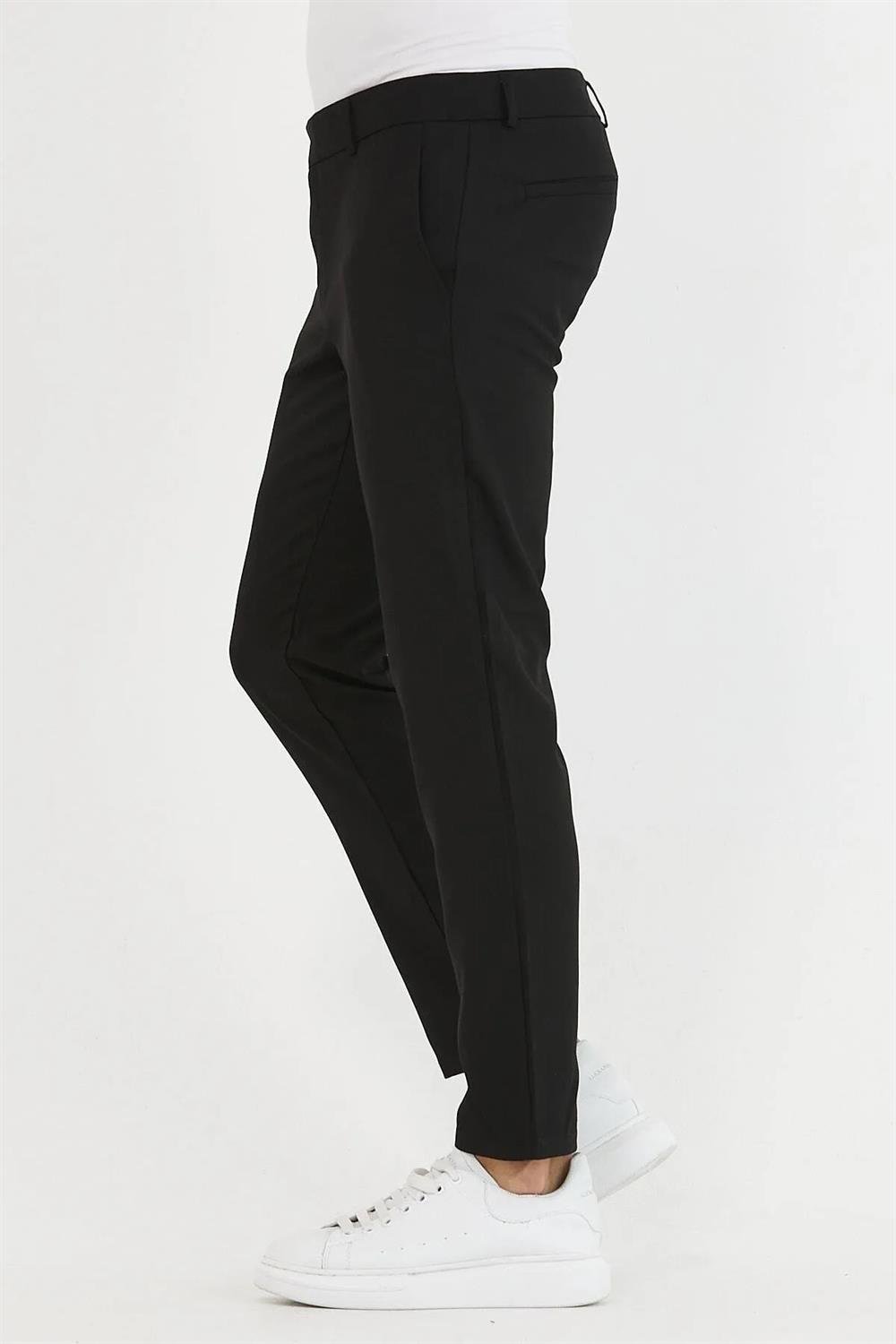 189762 Dewberry Slim Fit Mens Trousers-BLACK