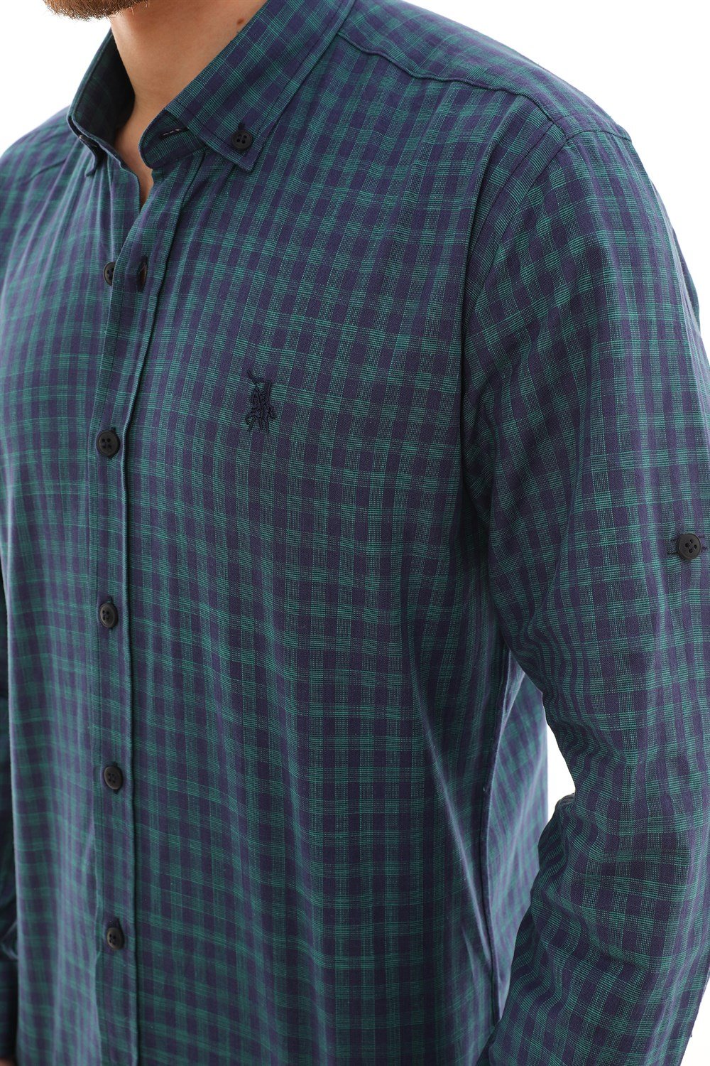 G724 DEWBERRY MEN&#039;S SHIRT-NAVY-KHAKI