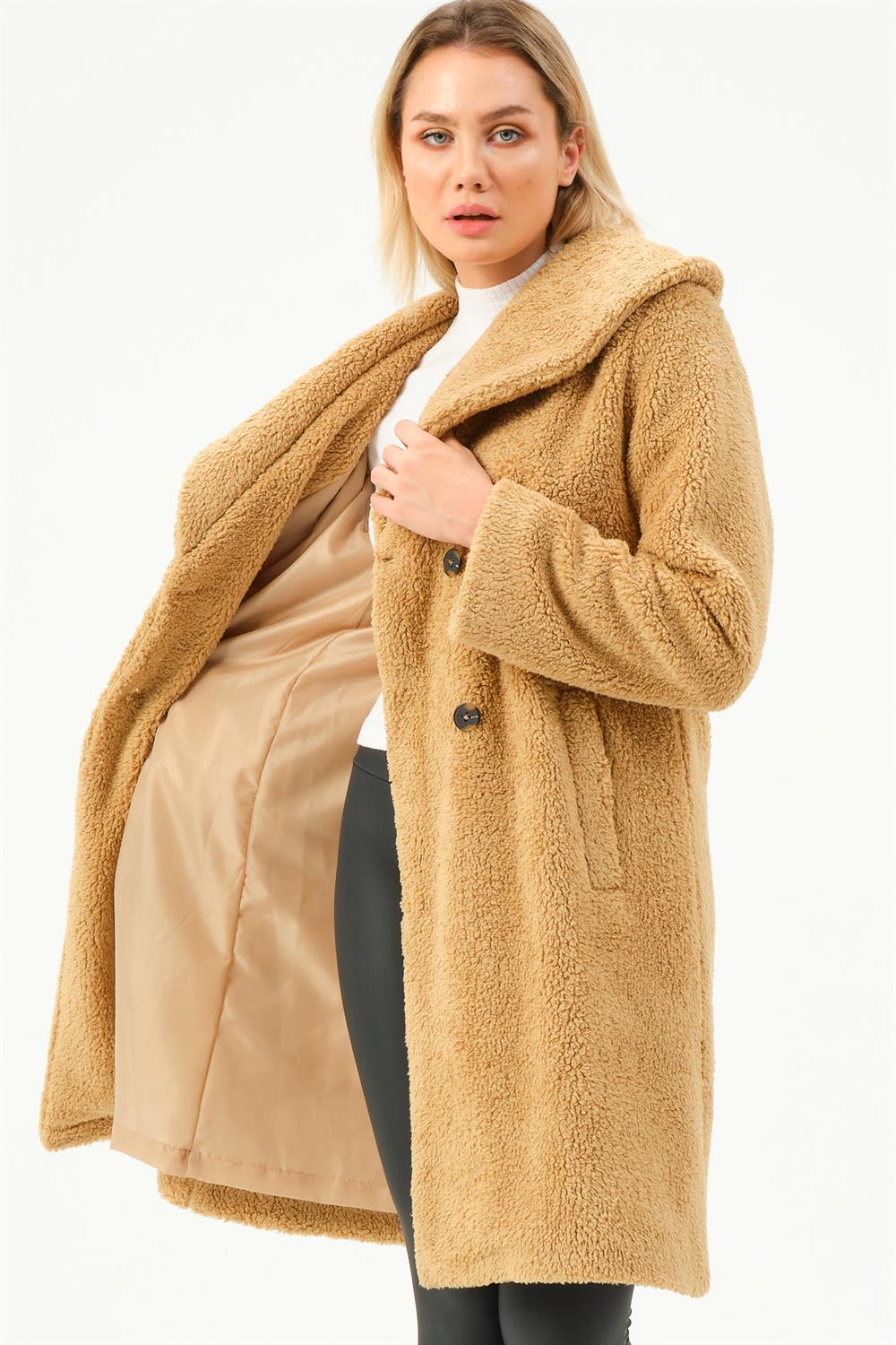 Z6776 DEWBERRY WOMEN'S TOPPER-CAMEL