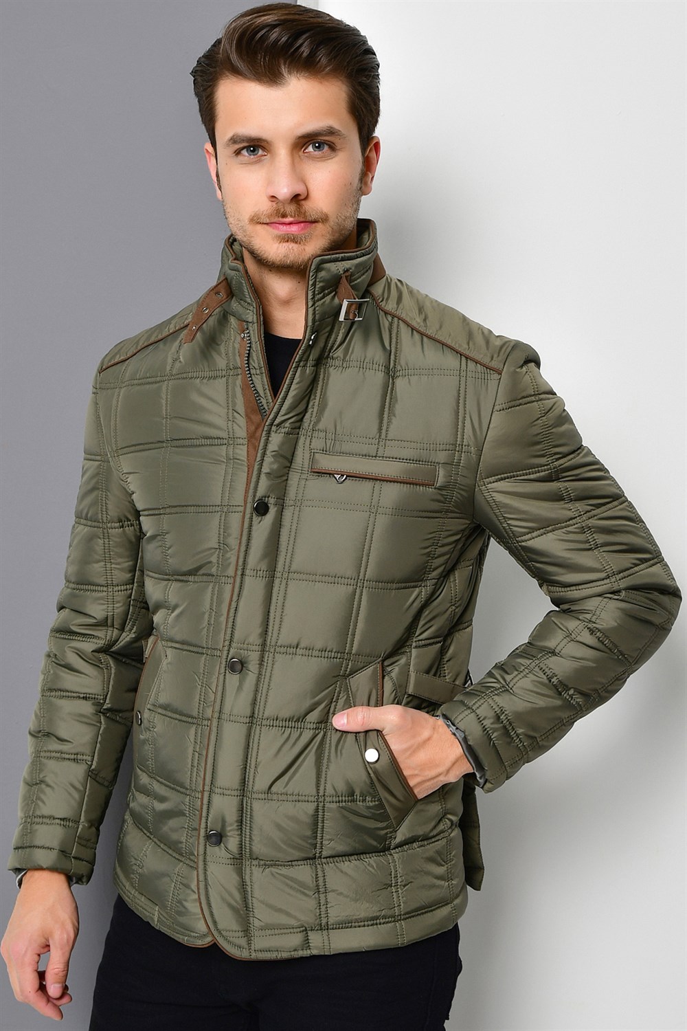 M8640 DEWBERRY MEN&#039;S COAT-KHAKI