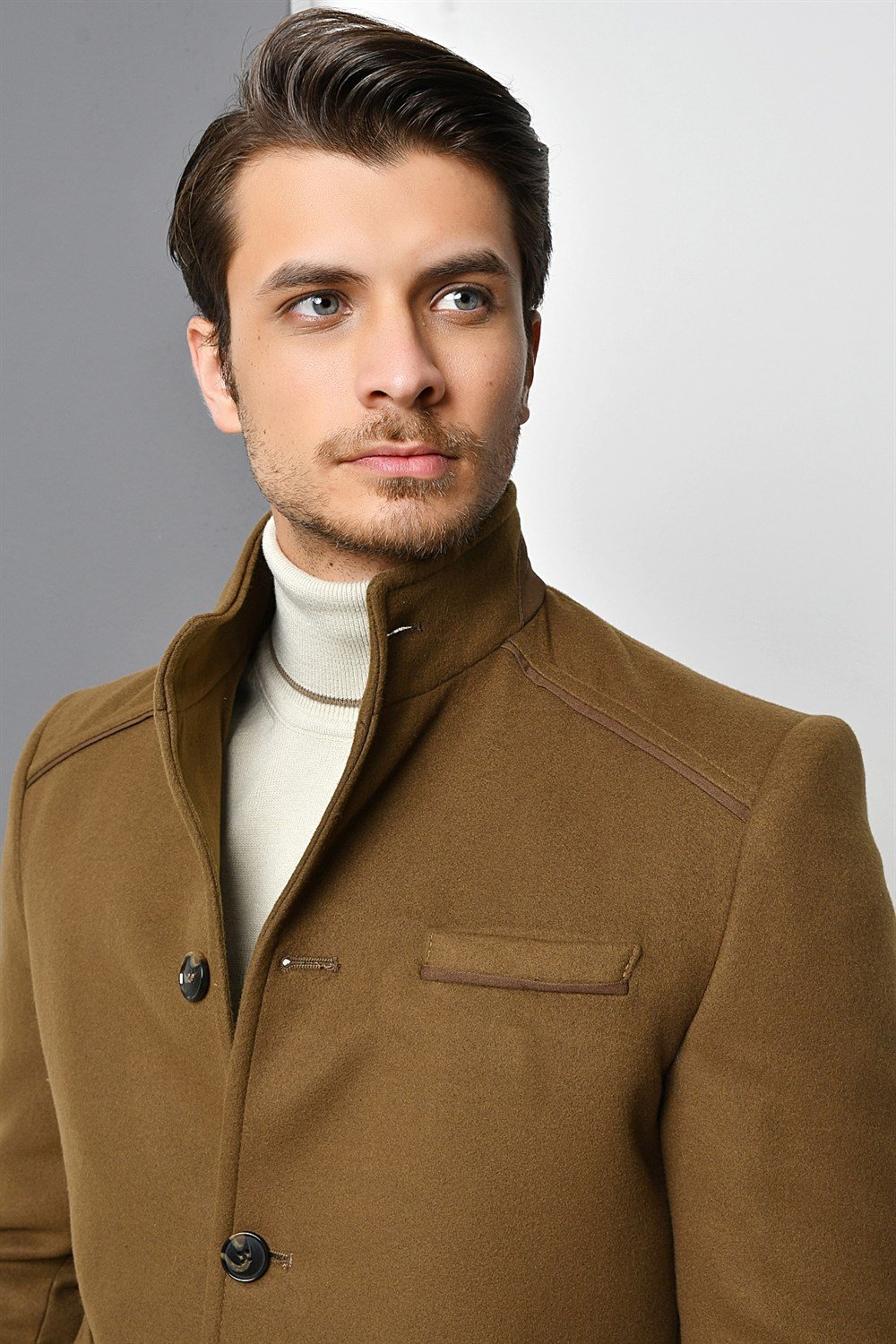 PLT8391 DEWBERRY MEN&#039;S COAT-CAMEL
