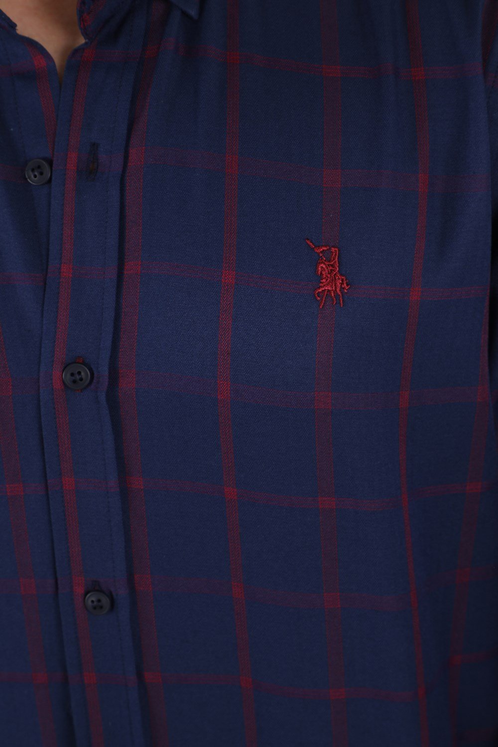 G719 DEWBERRY MEN'S SHIRT-NAVY-BURGUNDY