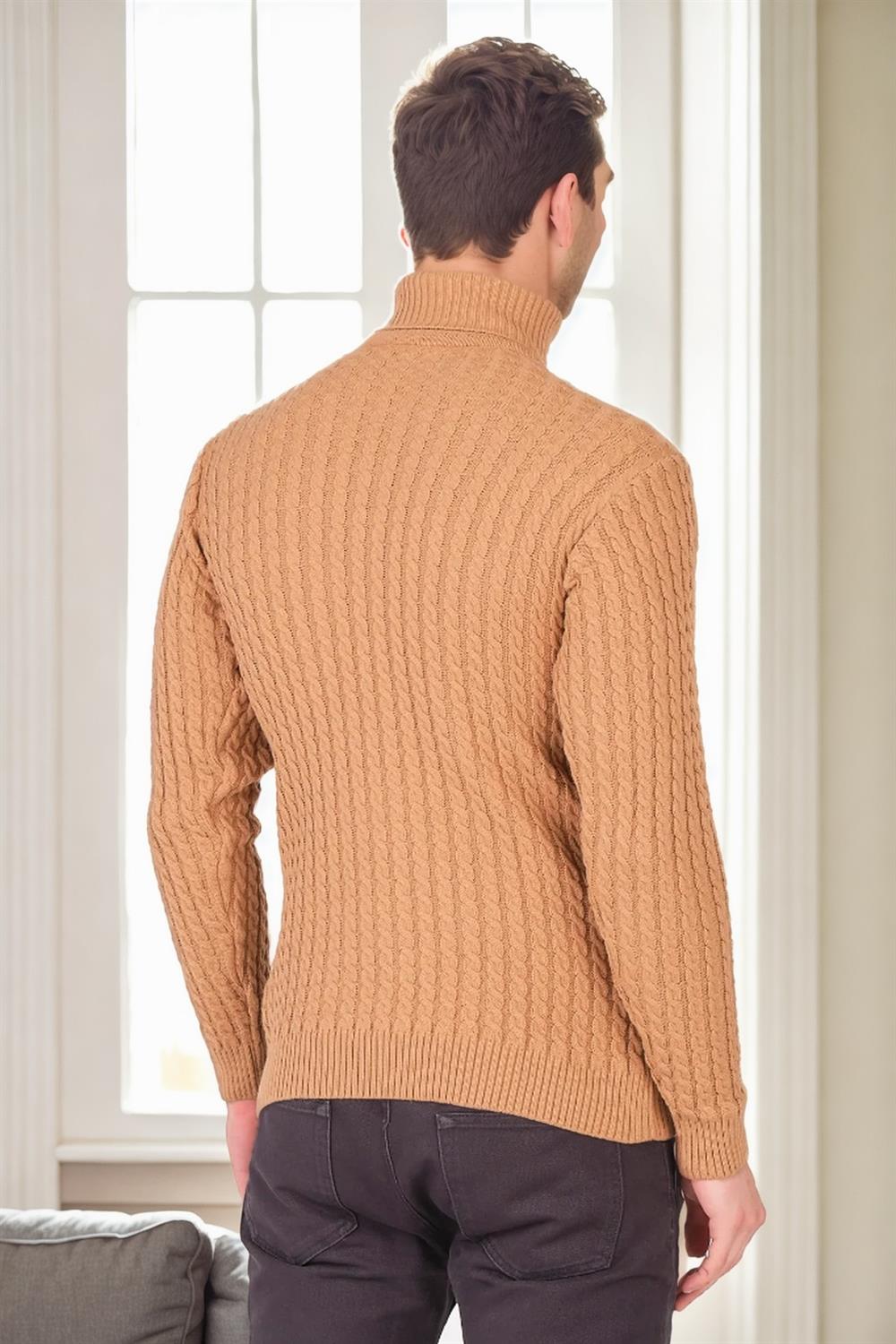 19295 Dewberry Turtleneck Mens Sweater-CREAM