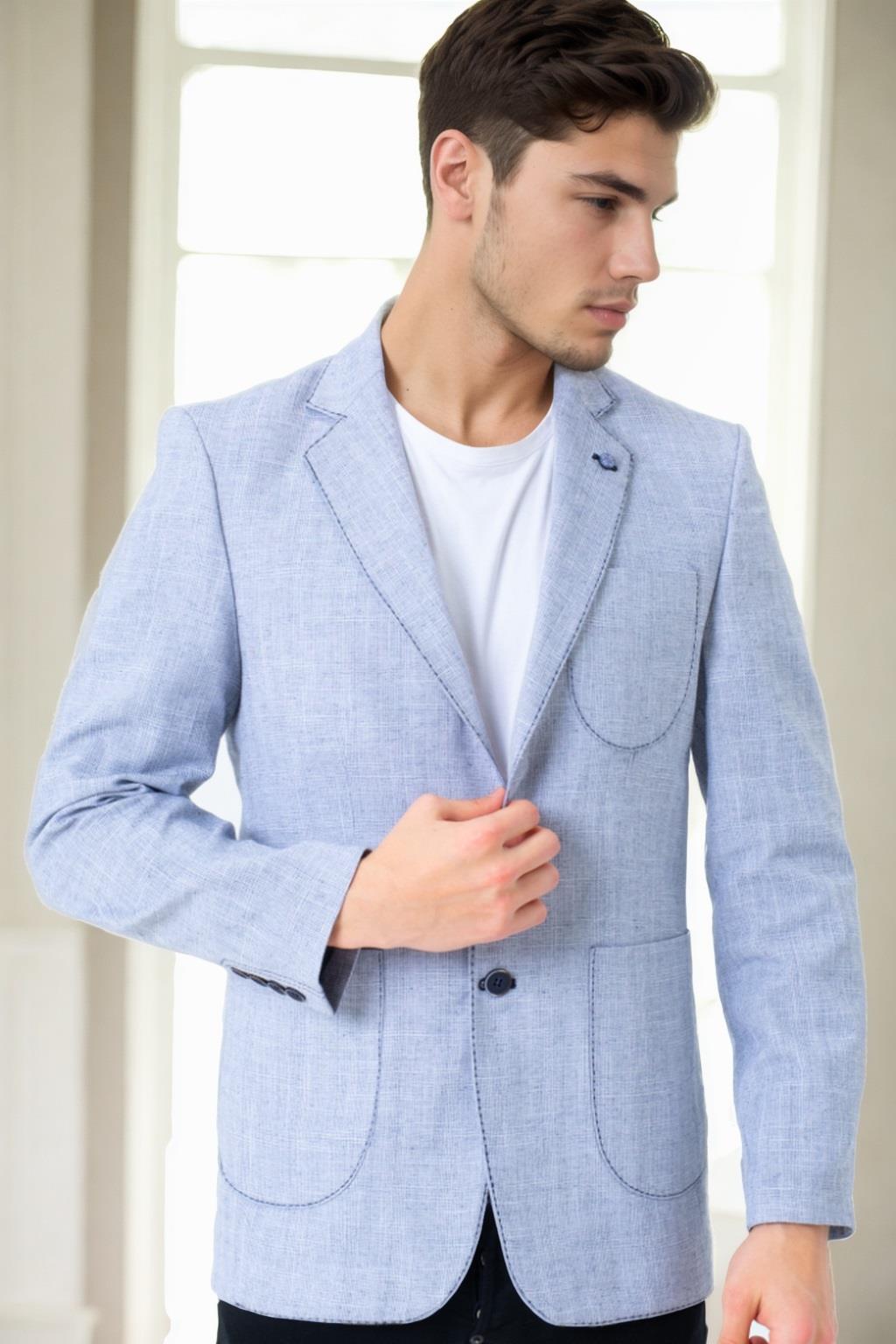 C5059 DEWBERRY MEN&#039;S JACKET-NAVY BLUE