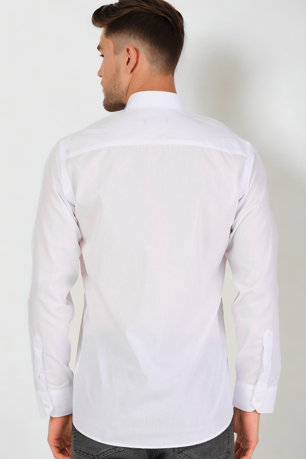G925 DEWBERRY MEN&#039;S SHIRT-WHITE