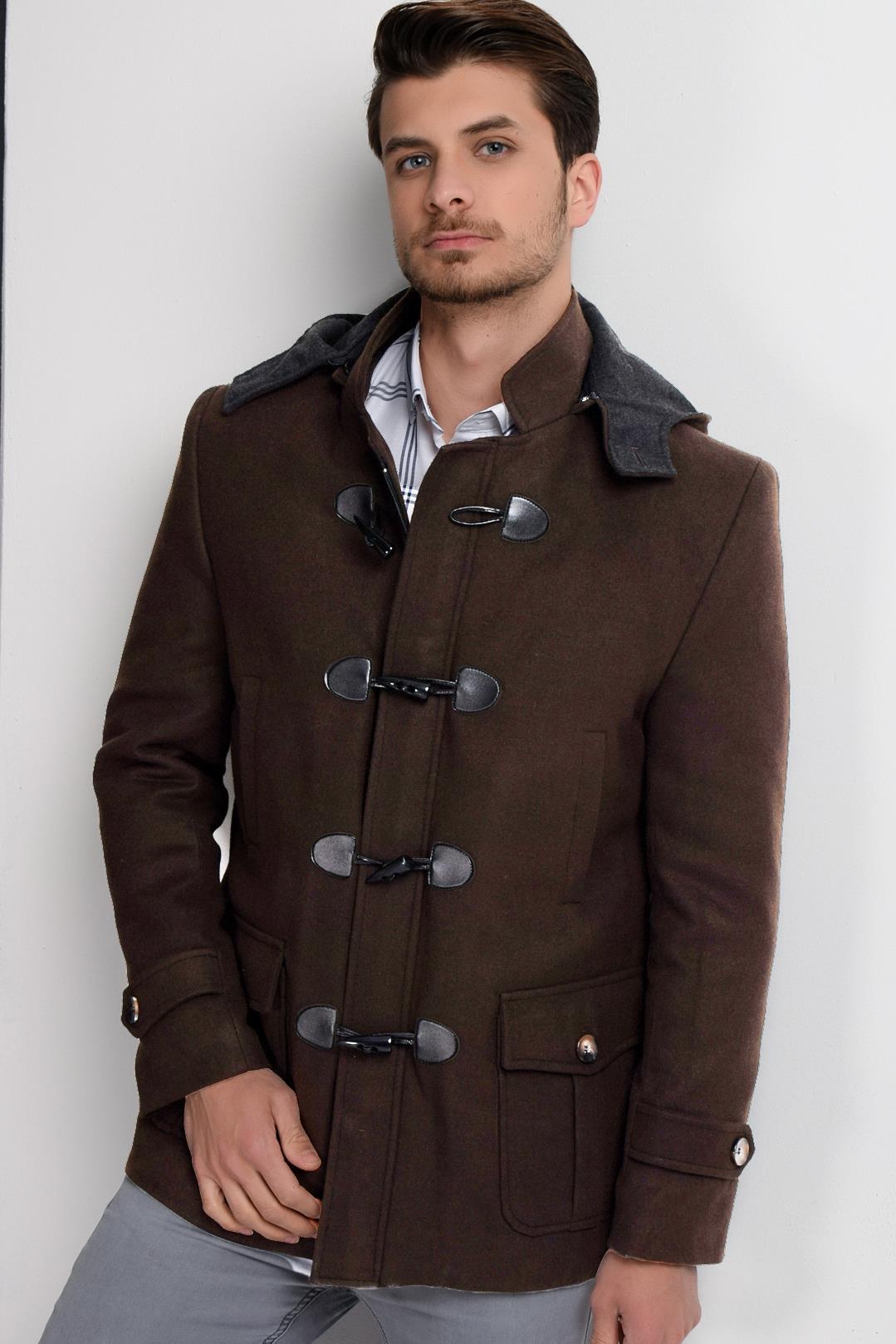 Pánsky kabát Dewberry hnedý