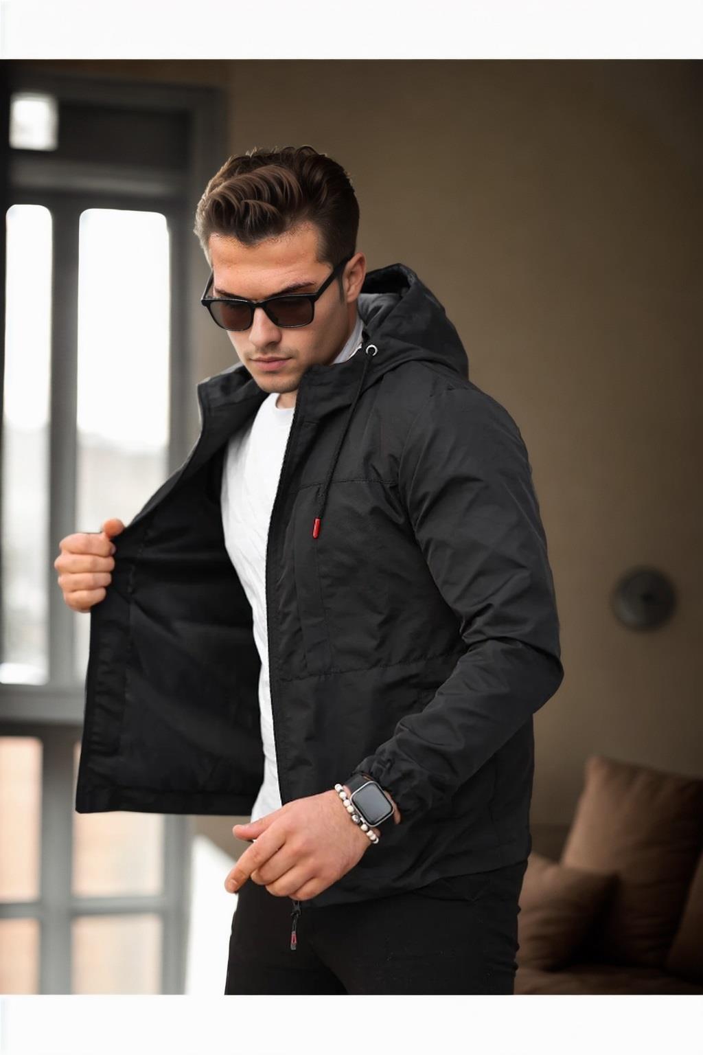 40788 Dewberry Mens Seasonal Coat-BLACK