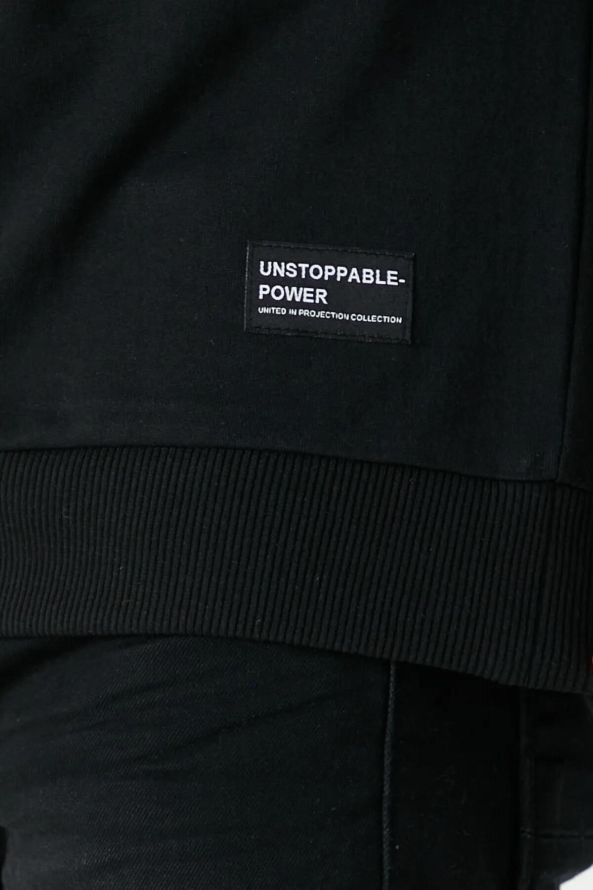 64602 Dewberry Basic Crew Neck Mens Sweatshirt-BLACK