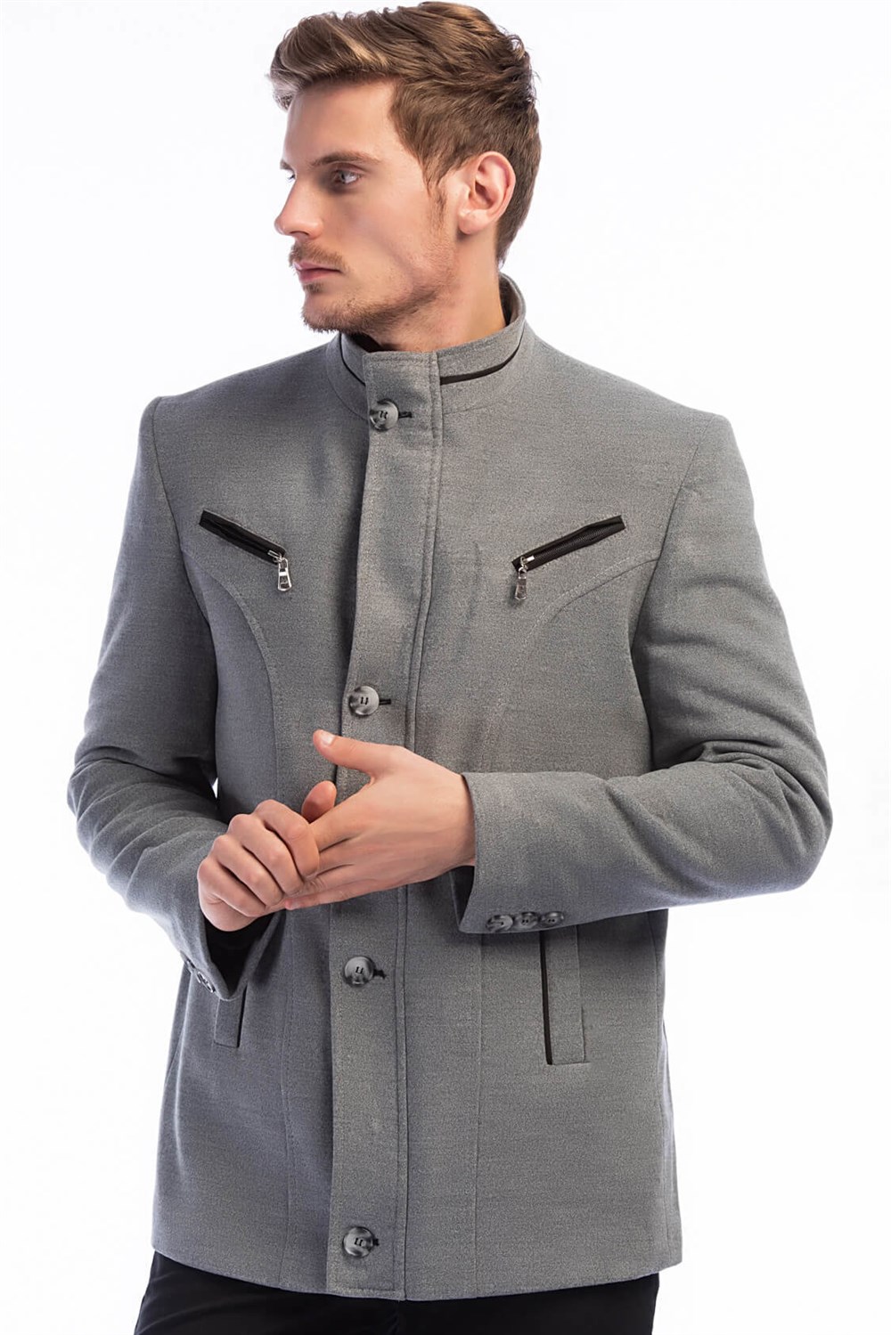 K7126 DEWBERRY MEN&#039;S COAT-GREY