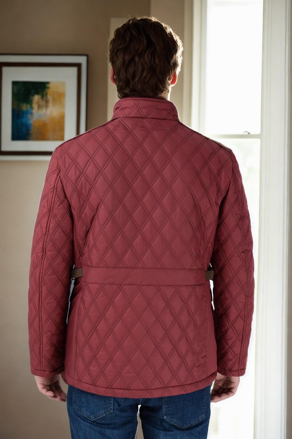 K8613 DEWBERRY COAT-PLAIN BURGUNDY