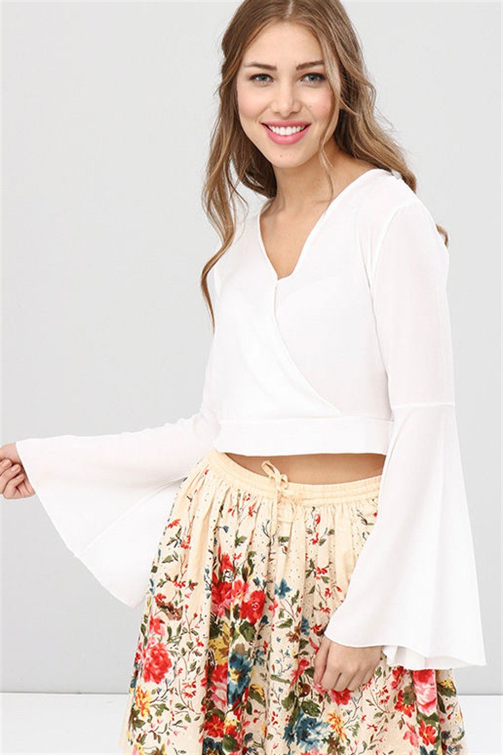Z6226 DEWBERRY WOMEN&#039;S BLOUSE-WHITE