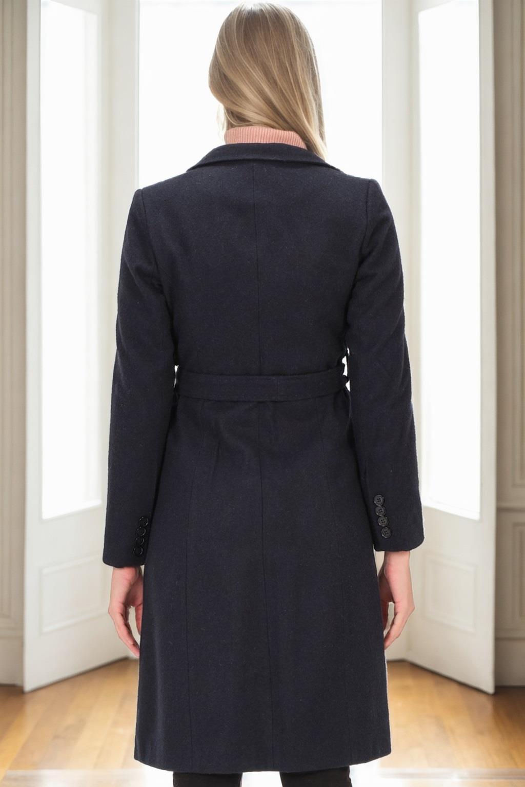 Z6739 DEWBERRY WOMEN'S COAT-NAVY-1