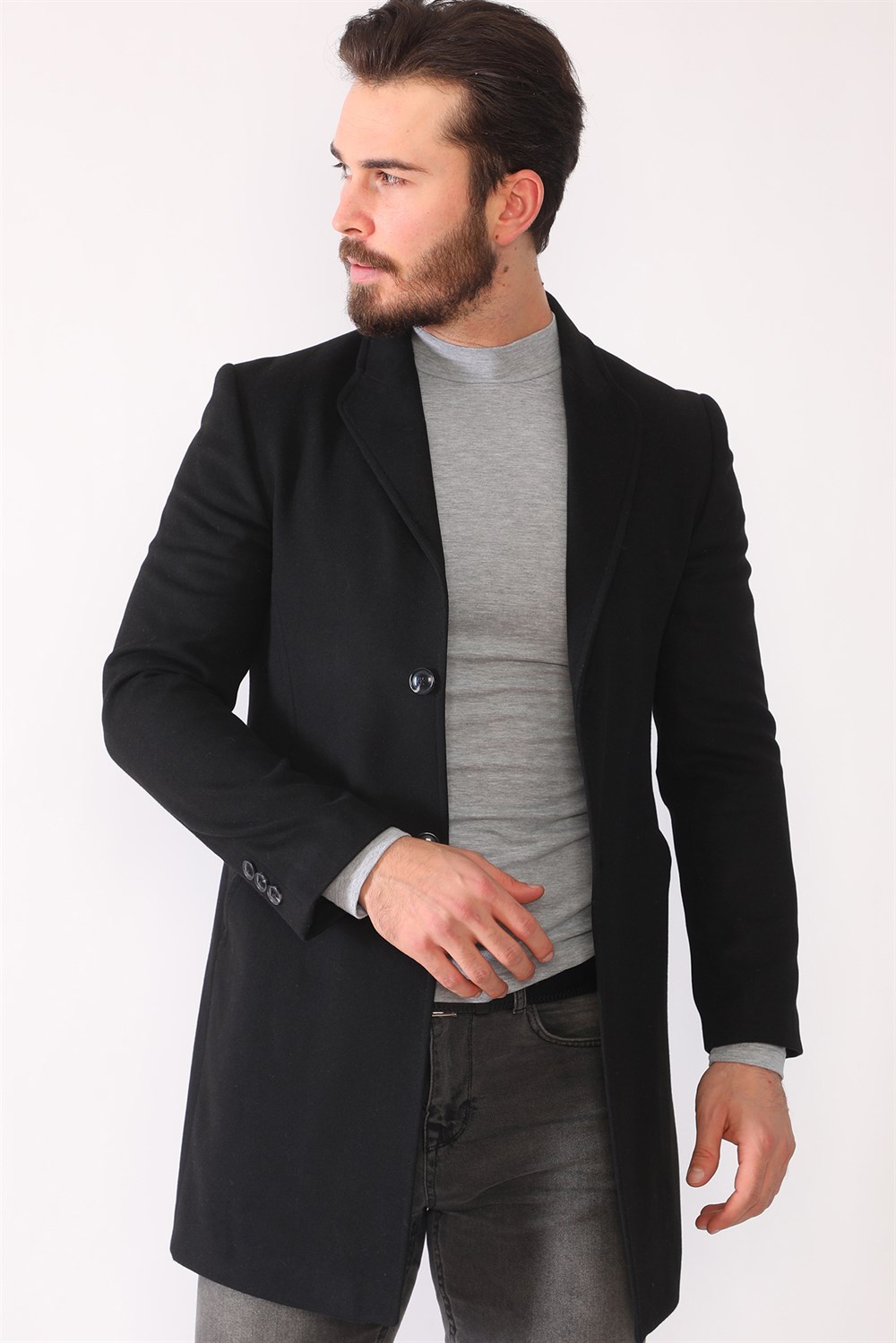 PLT8398 DEWBERRY MEN'S COAT-BLACK