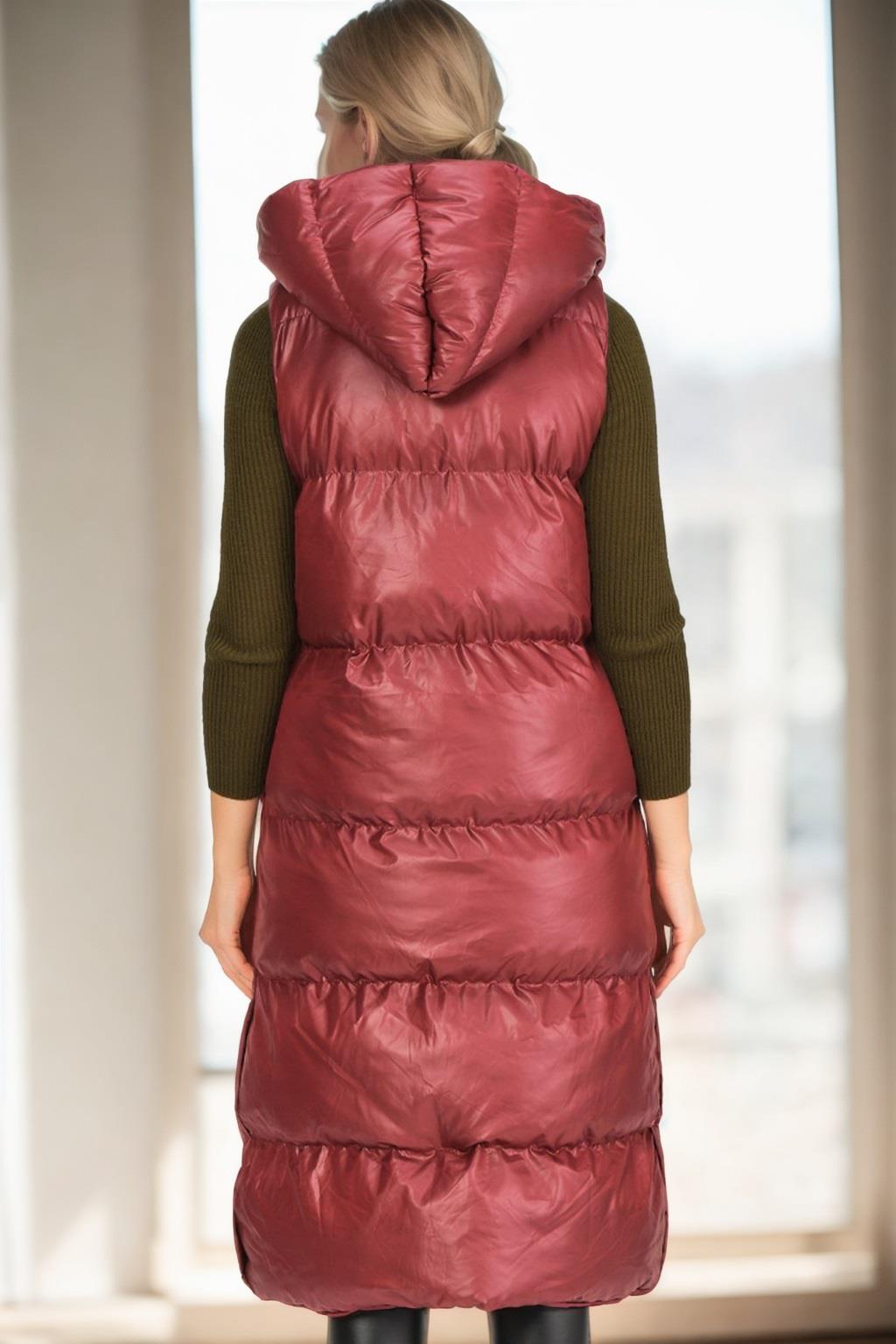 Z6734 DEWBERRY XEXESE WOMEN'S VEST-BURGUNDY-1