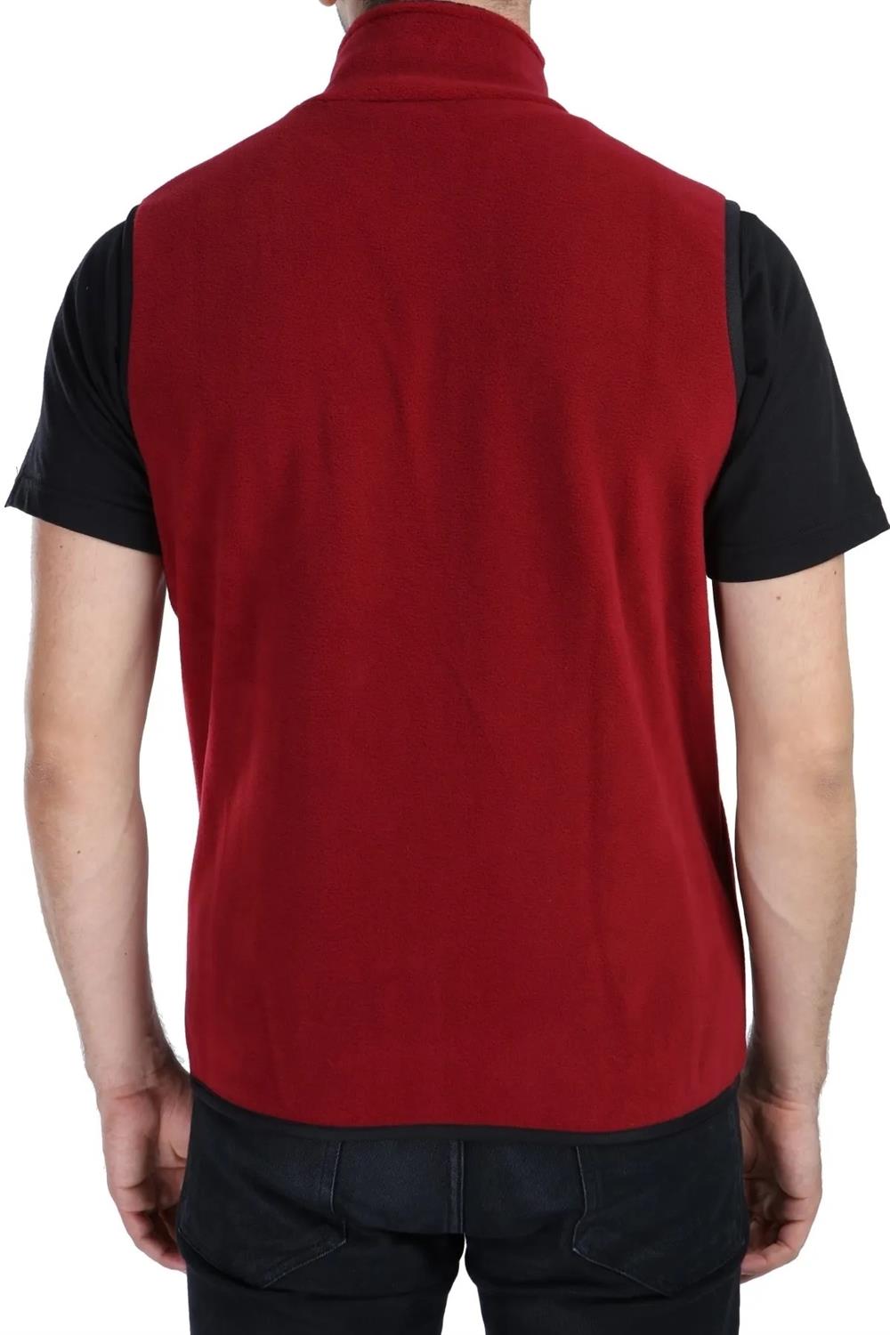 79233 Dewberry Ghsy Multi-Pocket Fleece Mens Vest-BORDEAUX