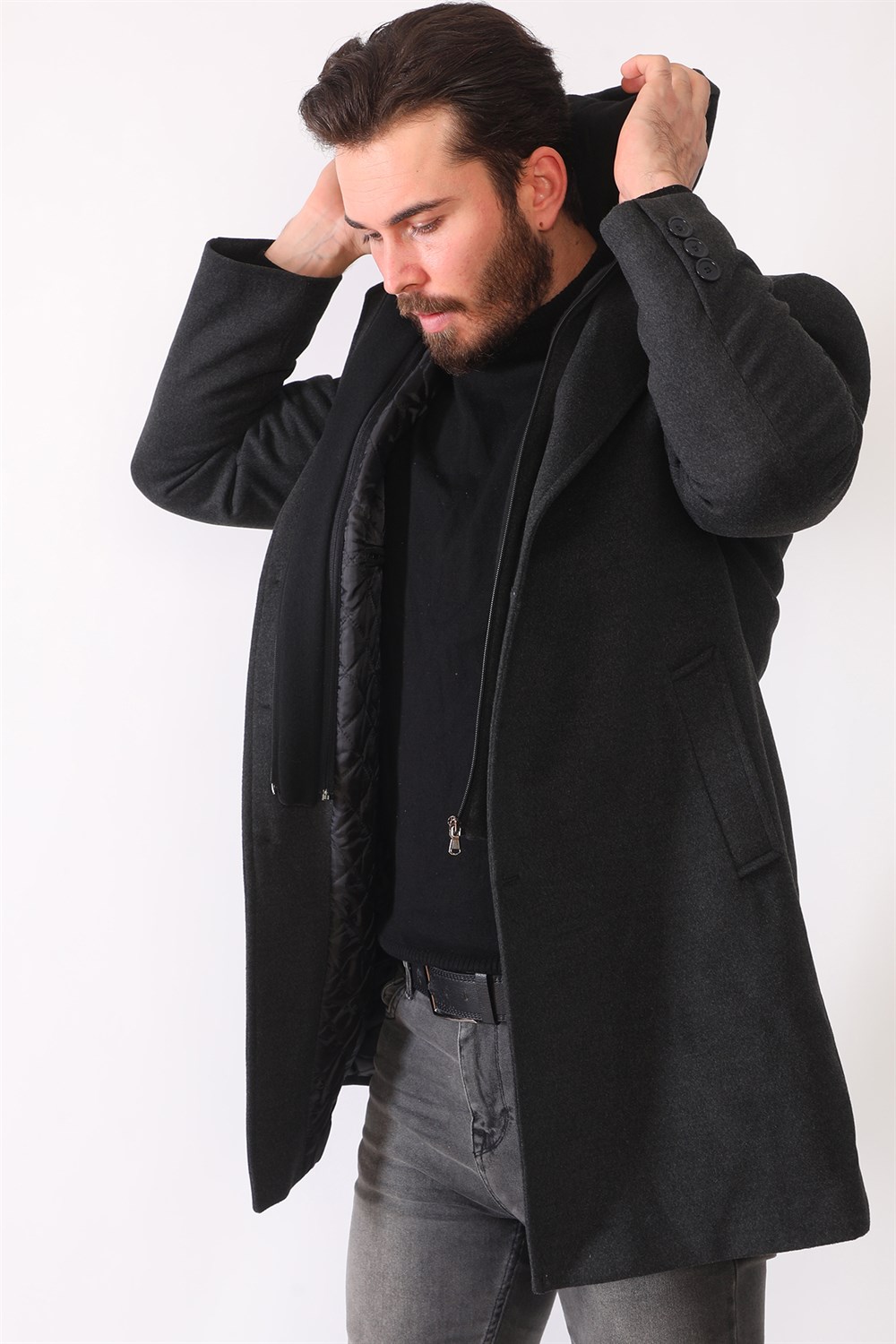 PLT8395 DEWBERRY BATTAL COAT-ANTHRACITE