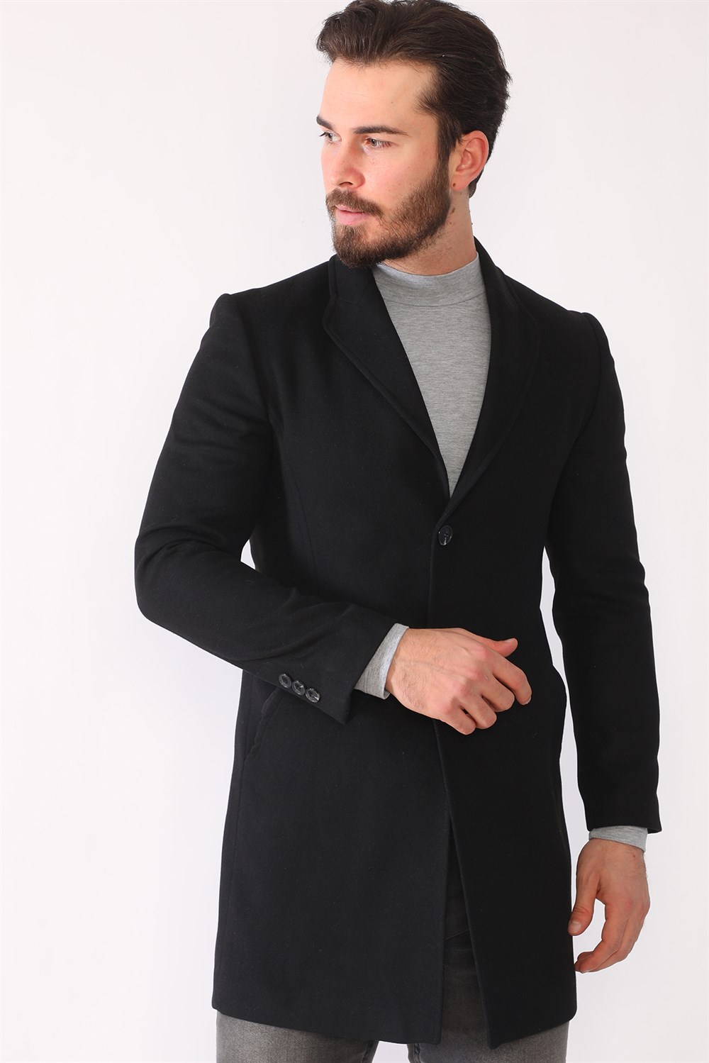 PLT8398 DEWBERRY MEN'S COAT-BLACK