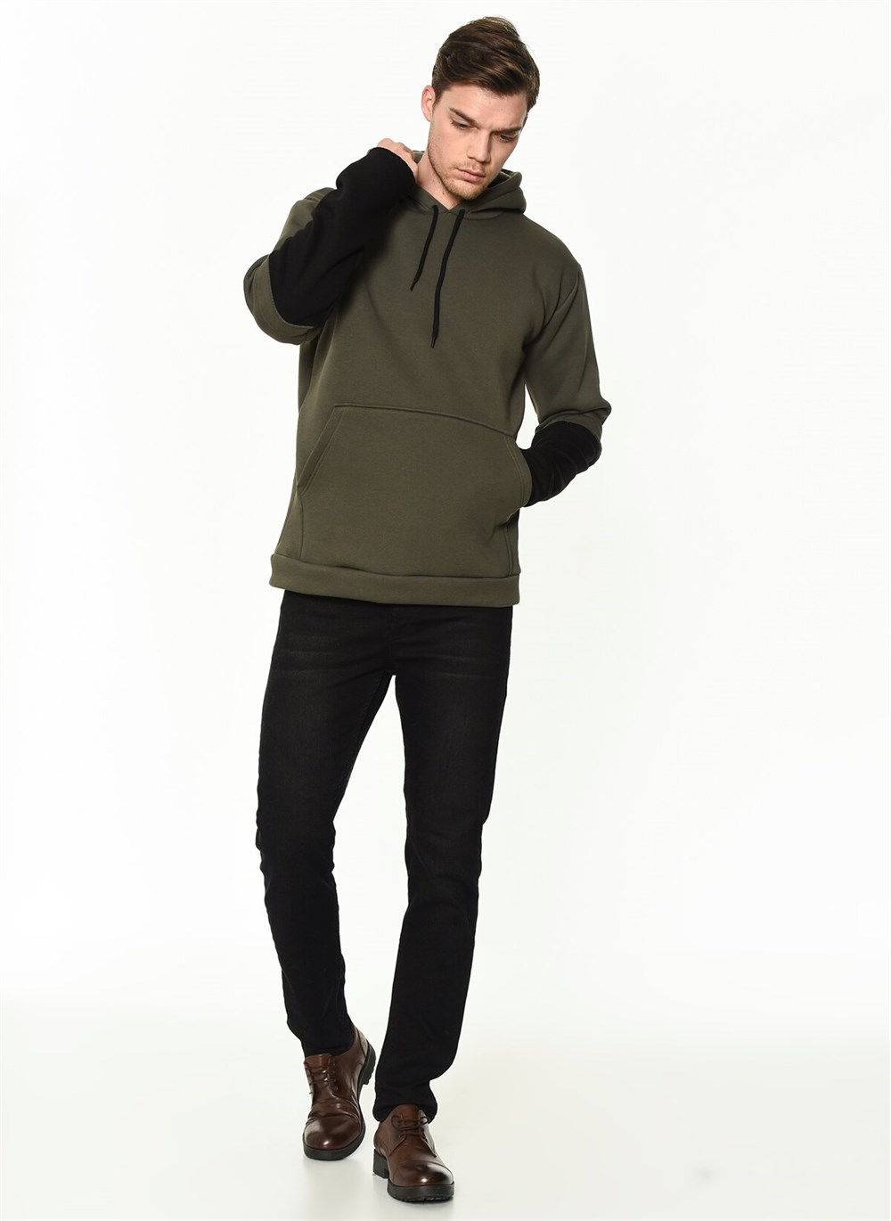 1042 DEWBERRY MEN'S SWEATSHIRT-KHAKI