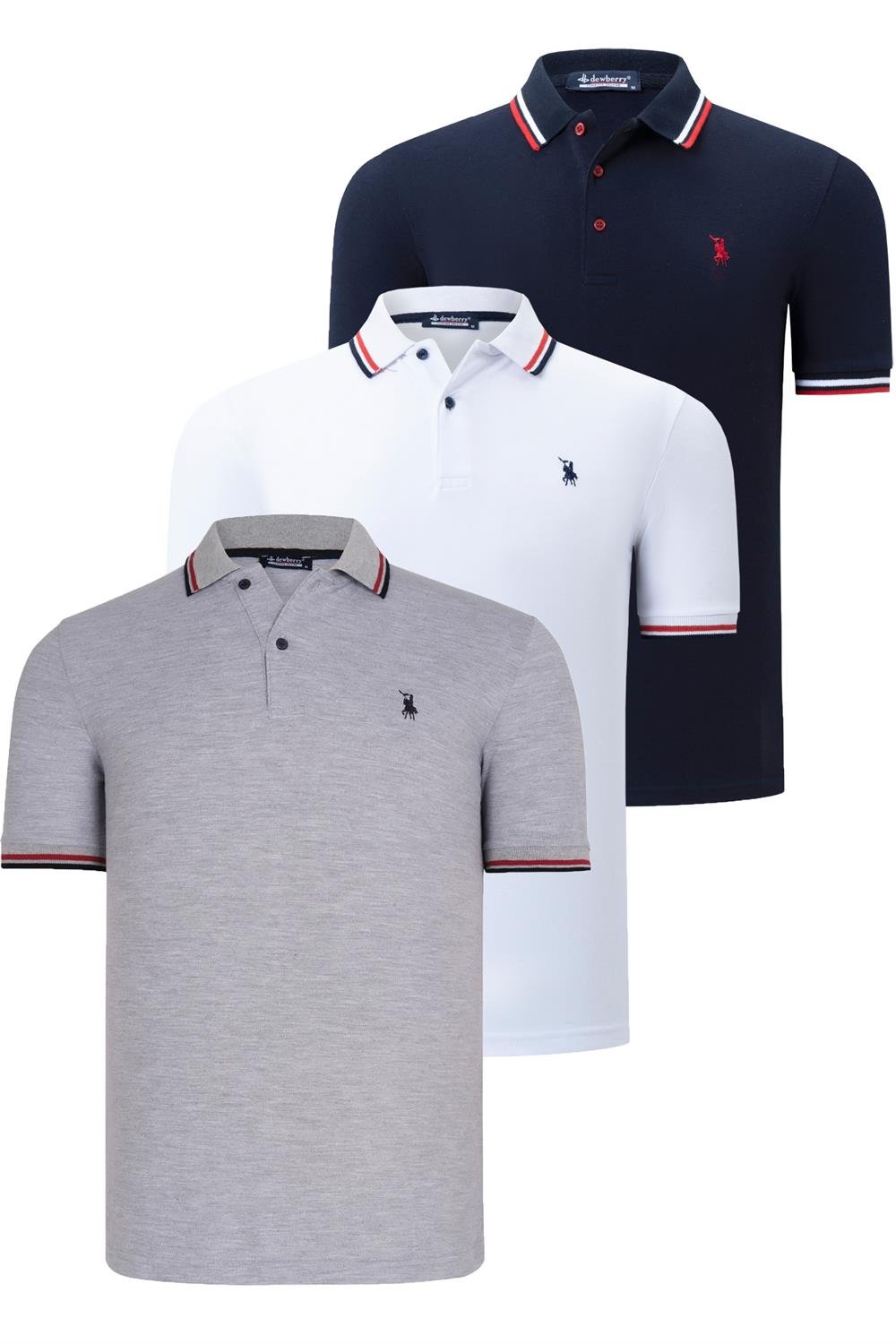 Tricou polo de barbati, dewberry
