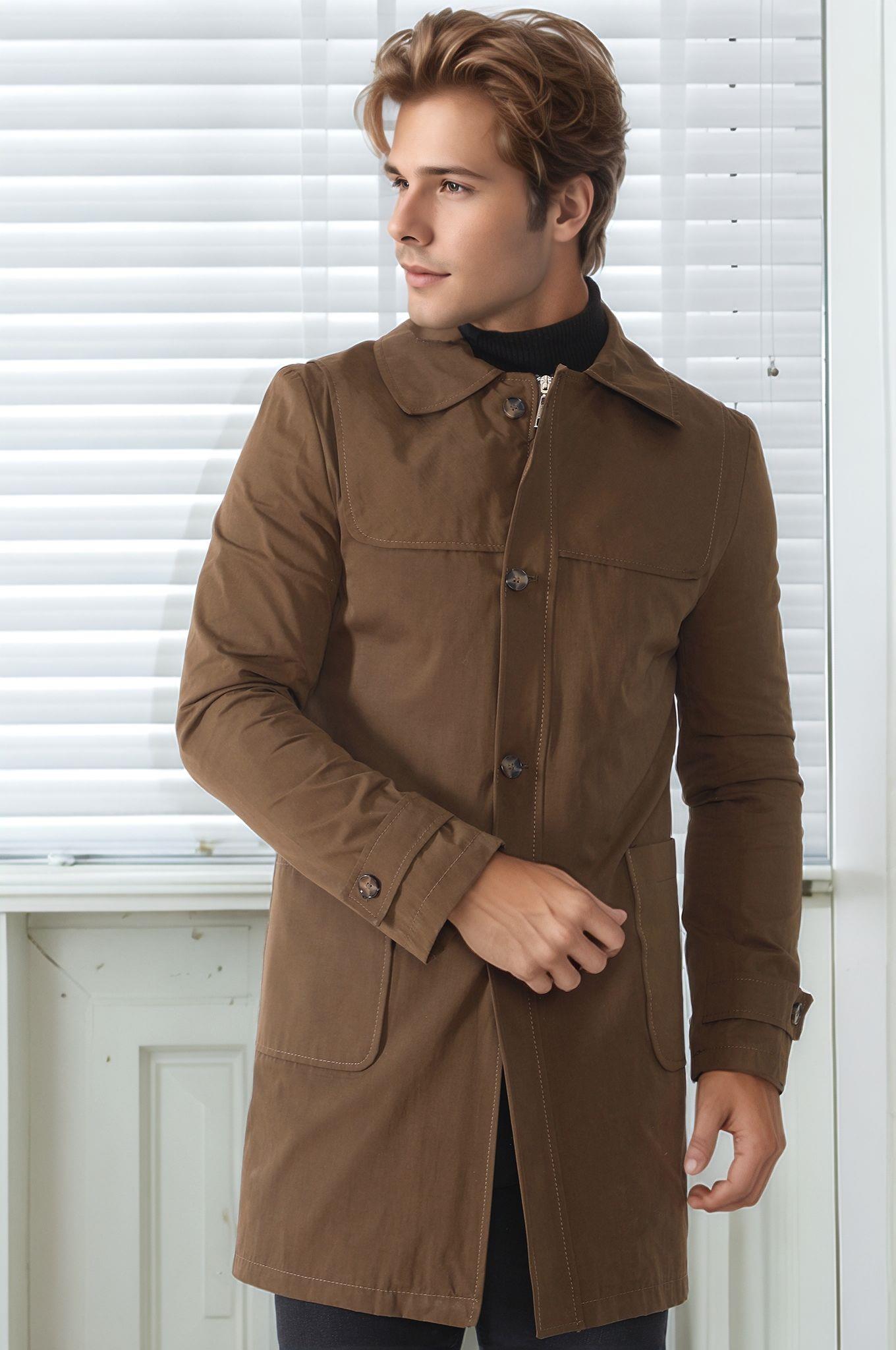 Pánsky khaki kabát Dewberry