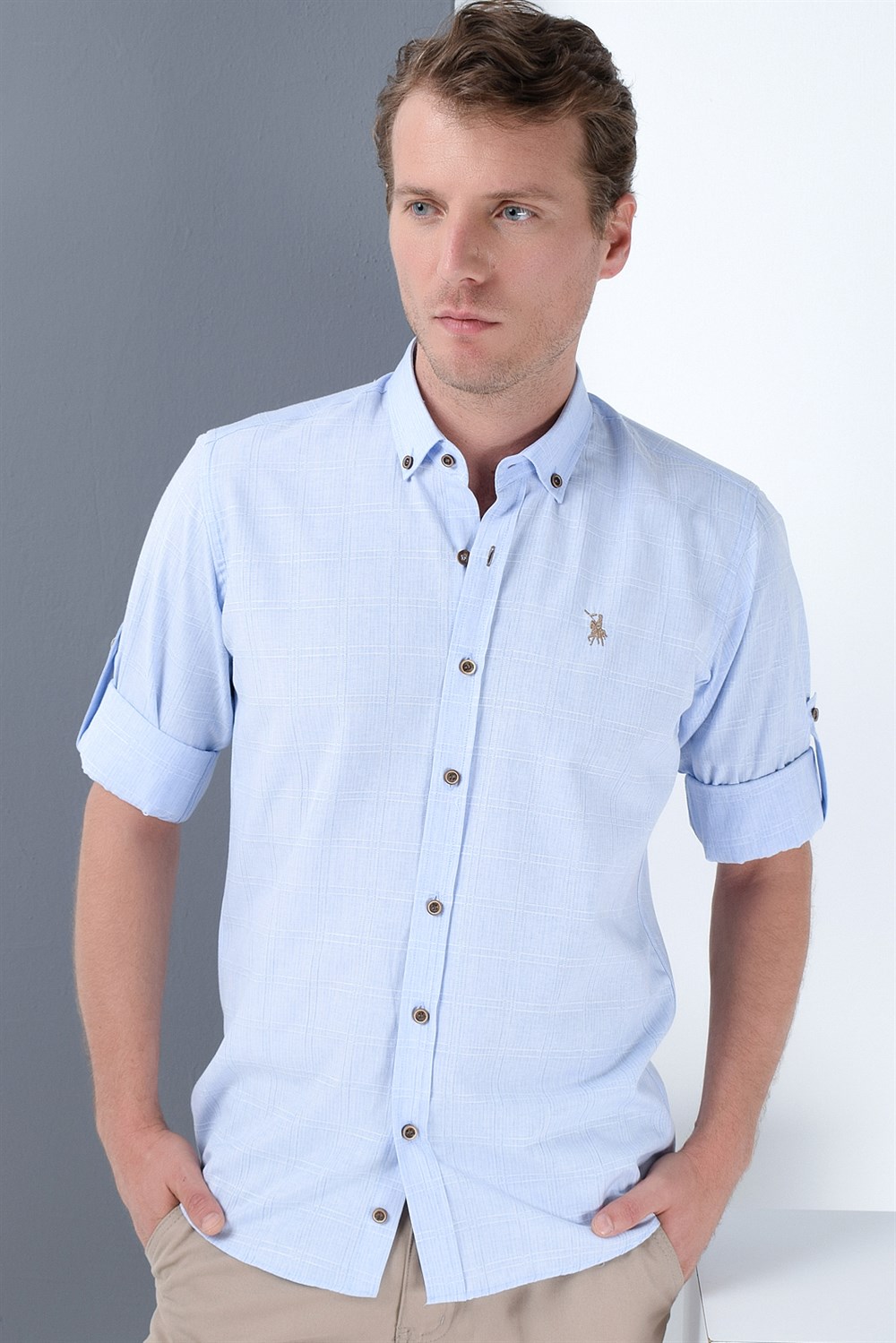 G682 DEWBERRY MEN's SHIRTBLUE