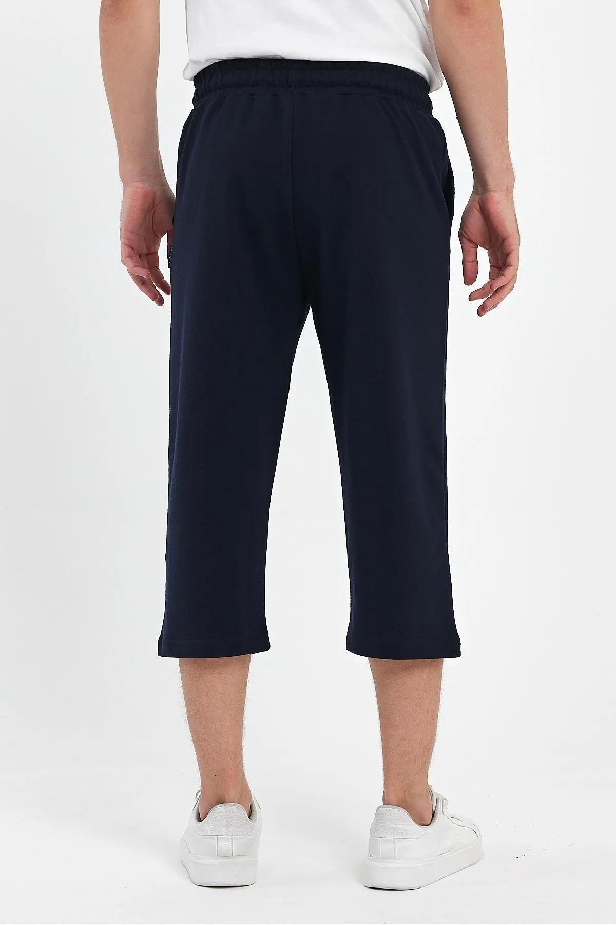 92406 Dewberry Adjustable Elastic Waist Mens Capri-NAVY