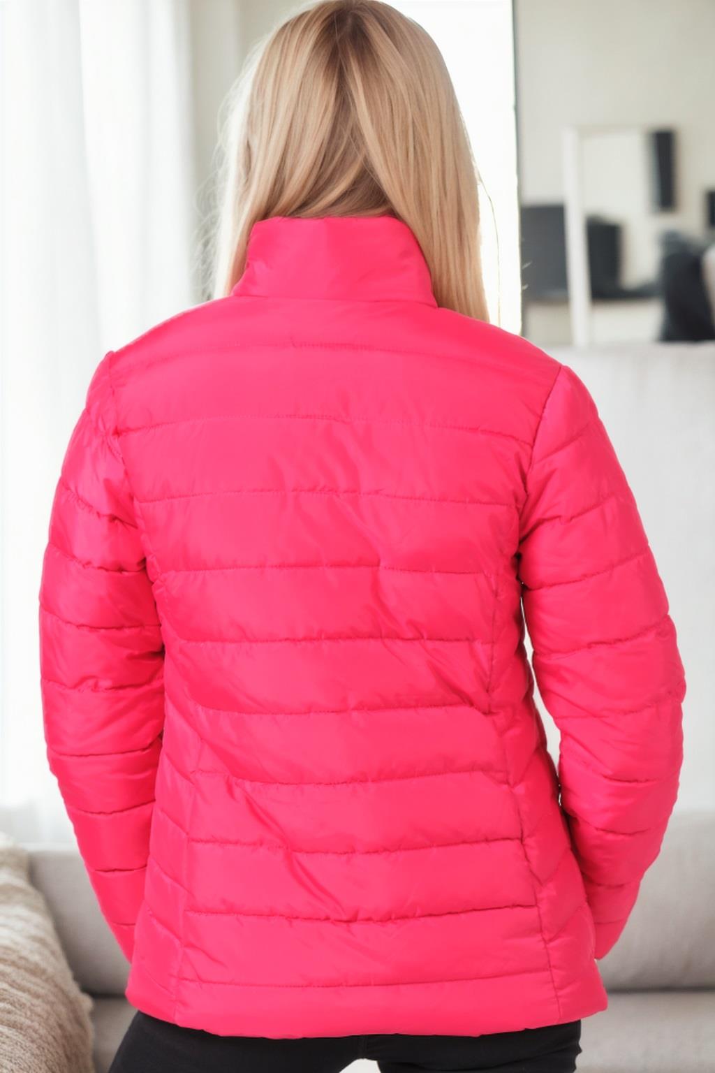 Z9746 DEWBERRY WOMEN&#039;S COAT-FUCHSIA