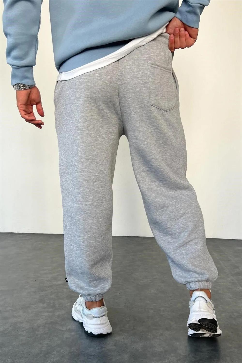 84184 Dewberry 3 Thread Mens Sweatpants-GREY