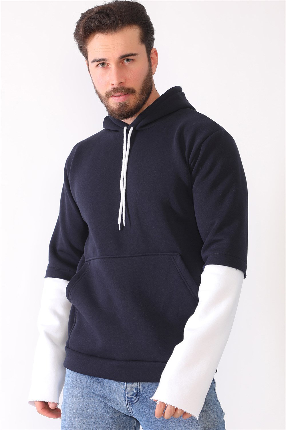 1042 DEWBERRY MEN'S SWEATSHIRT-NAVY BLUE