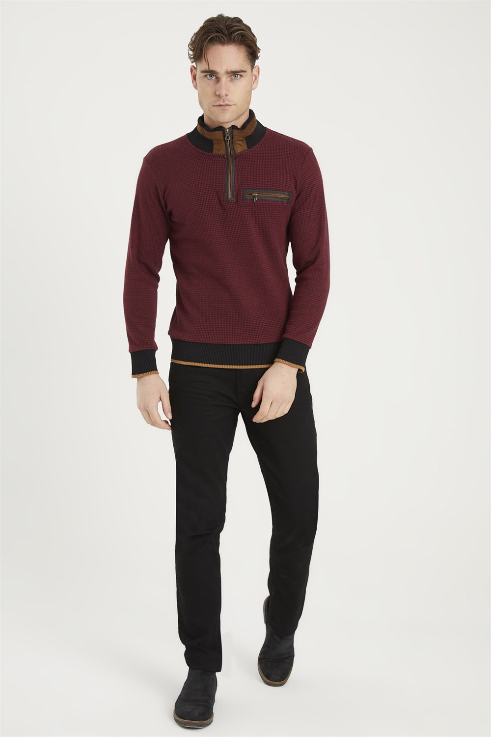 1039 DEWBERRY MEN&#039;S SWEATSHIRT-BURGUNDY