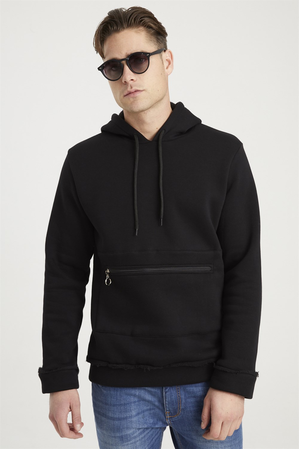 1043 DEWBERRY MEN'S SWEATSHIRT-BLACK
