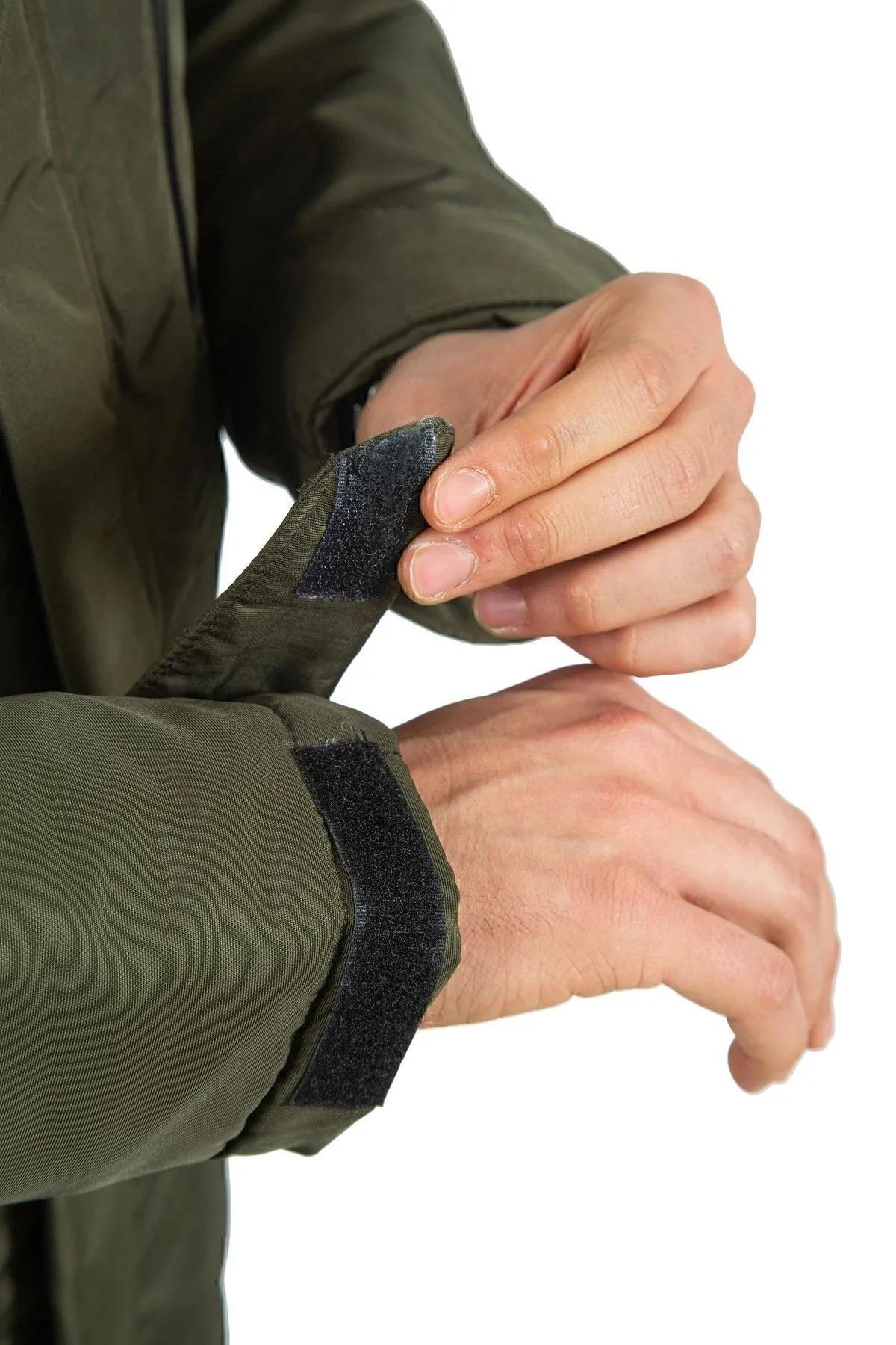 95968 Dewberry Hooded Coat Parka with Fleece Inside-Khaki