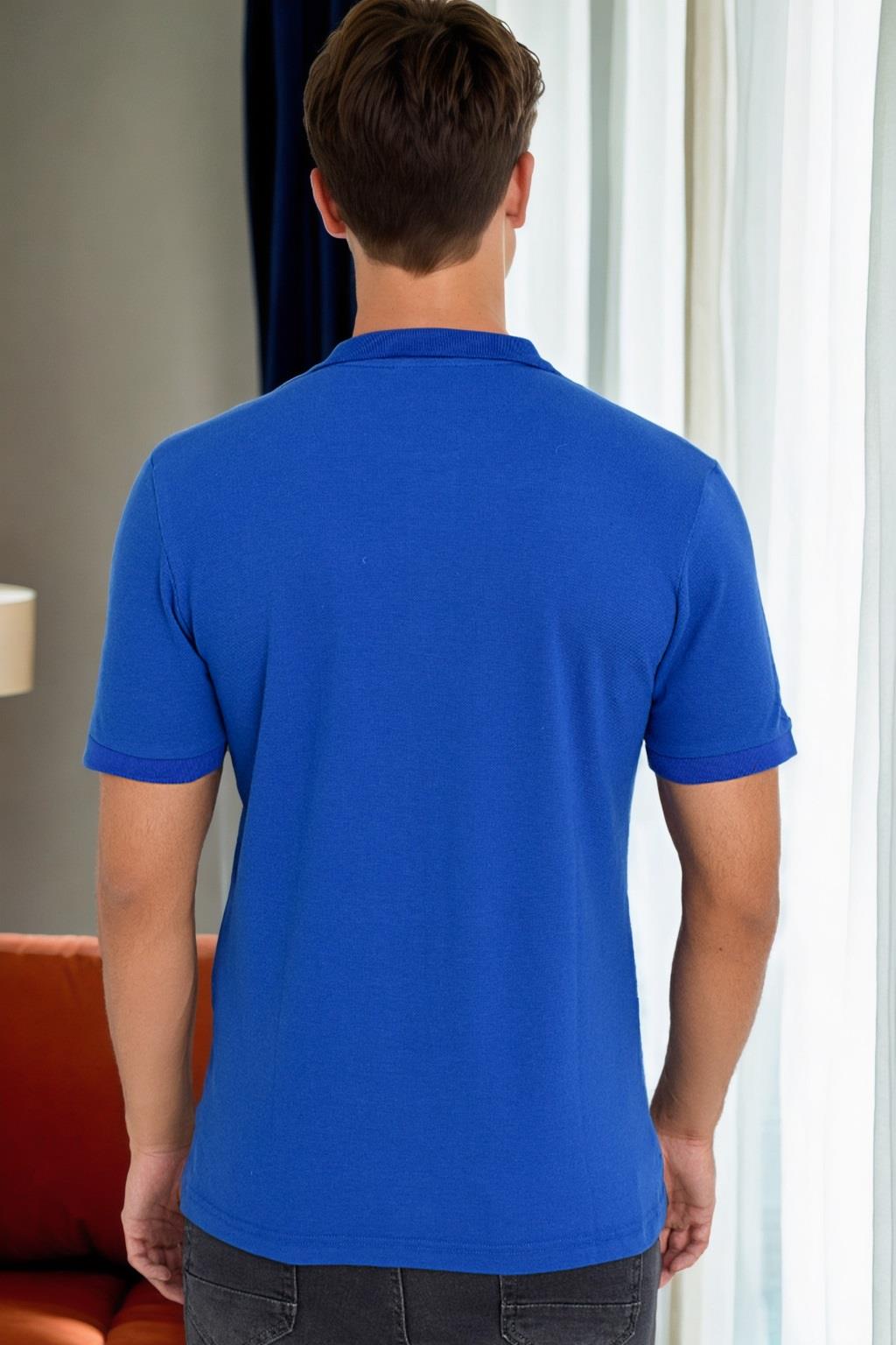 Tricouri polo bărbătești albastre Dewberry