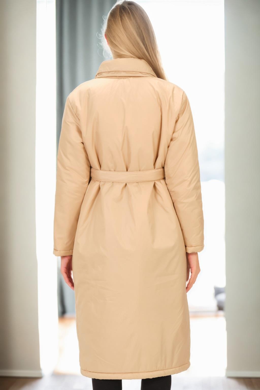 Z6688 DEWBERRY WOMEN'S COAT-BEIGE-1