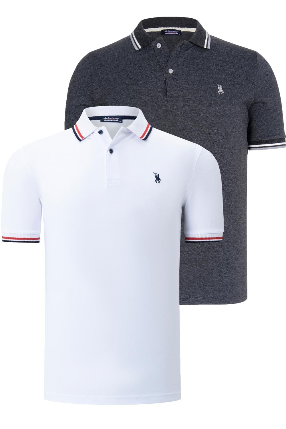 Tricou polo de barbati, dewberry