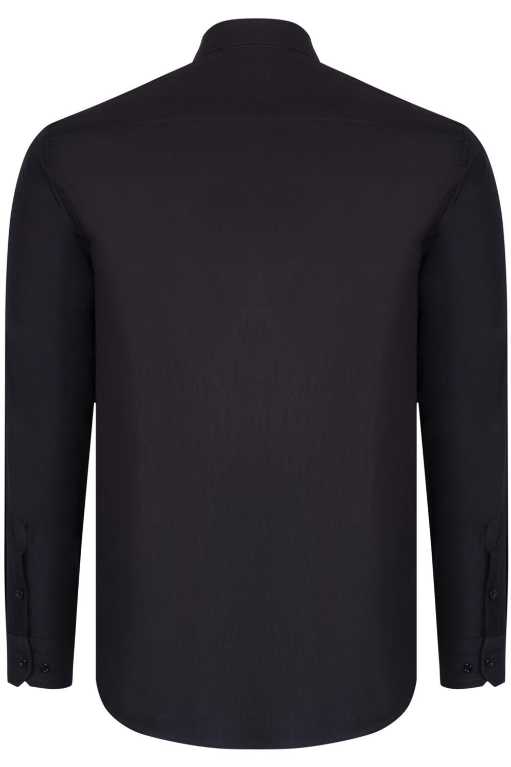 DUAL SET G726 DEWBERRY MENS SHIRTS-BLACK-BROWN