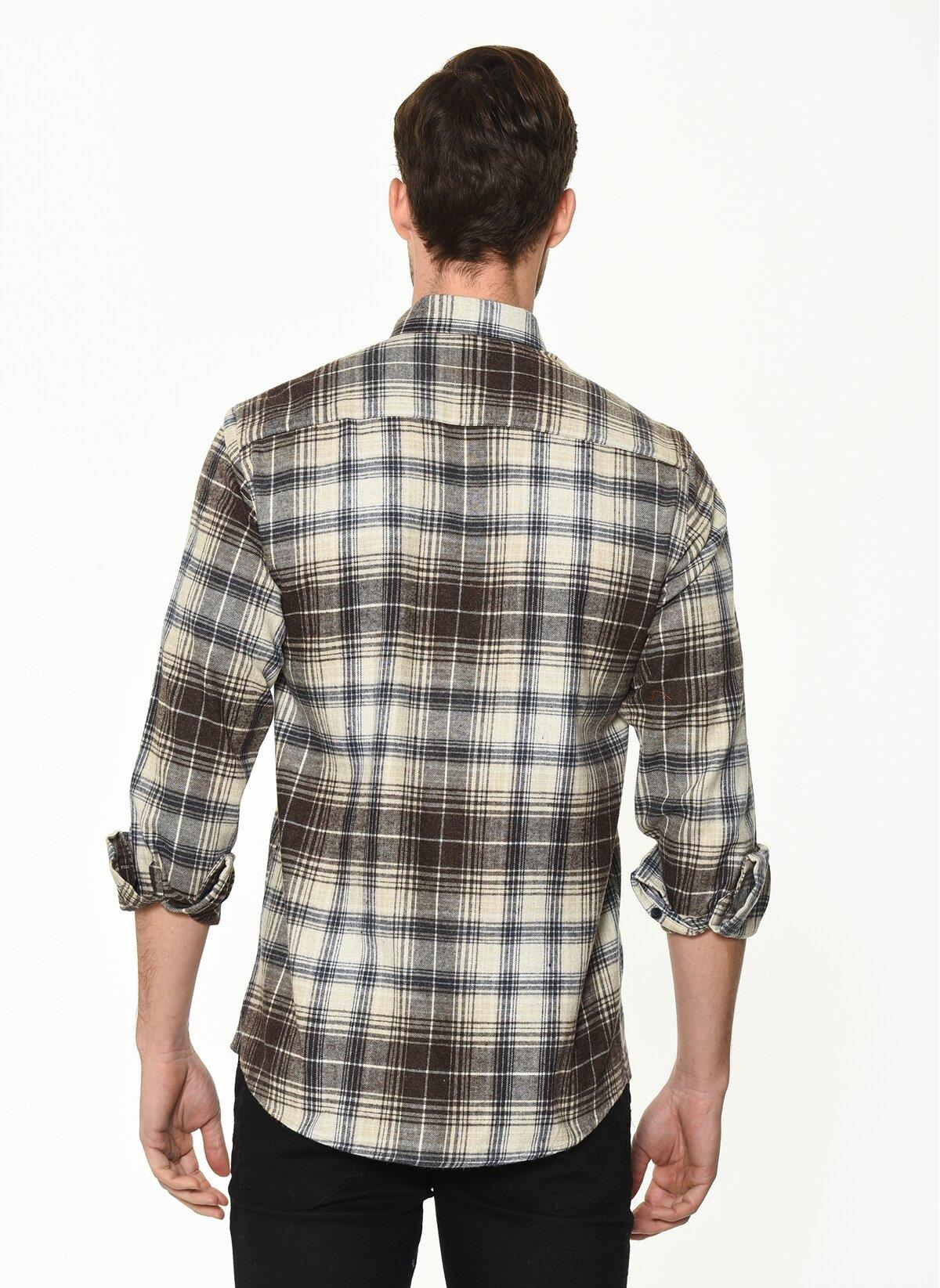 G902 DEWBERRY MEN&#039;S SHIRT-BROWN