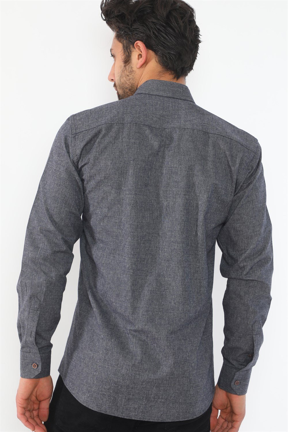 G713 DEWBERRY MEN&#039;S SHIRT-BLACK