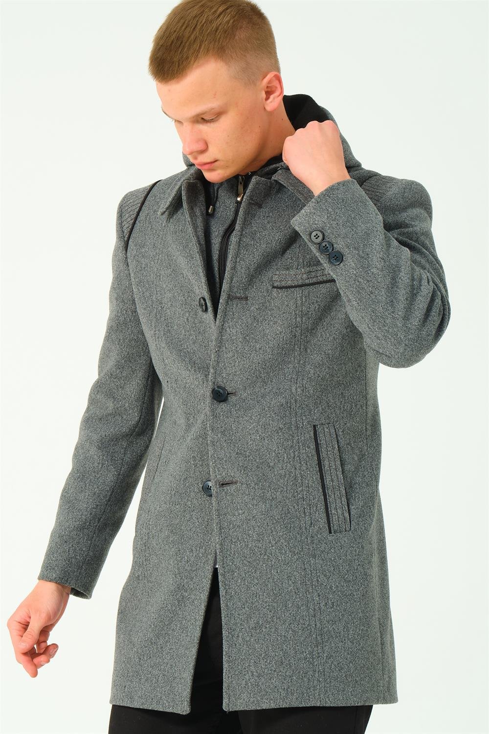 PLT8335 DEWBERRY MEN'S COAT-DARK GREY-2