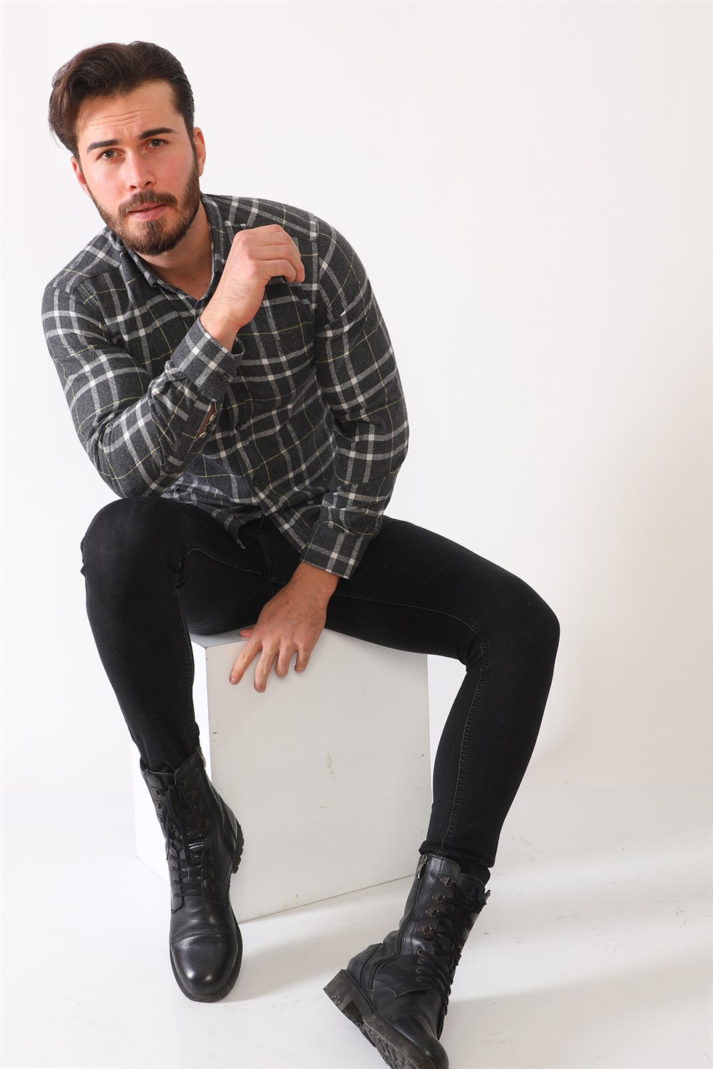 G701 DEWBERRY MEN'S SHIRTS-BLACK