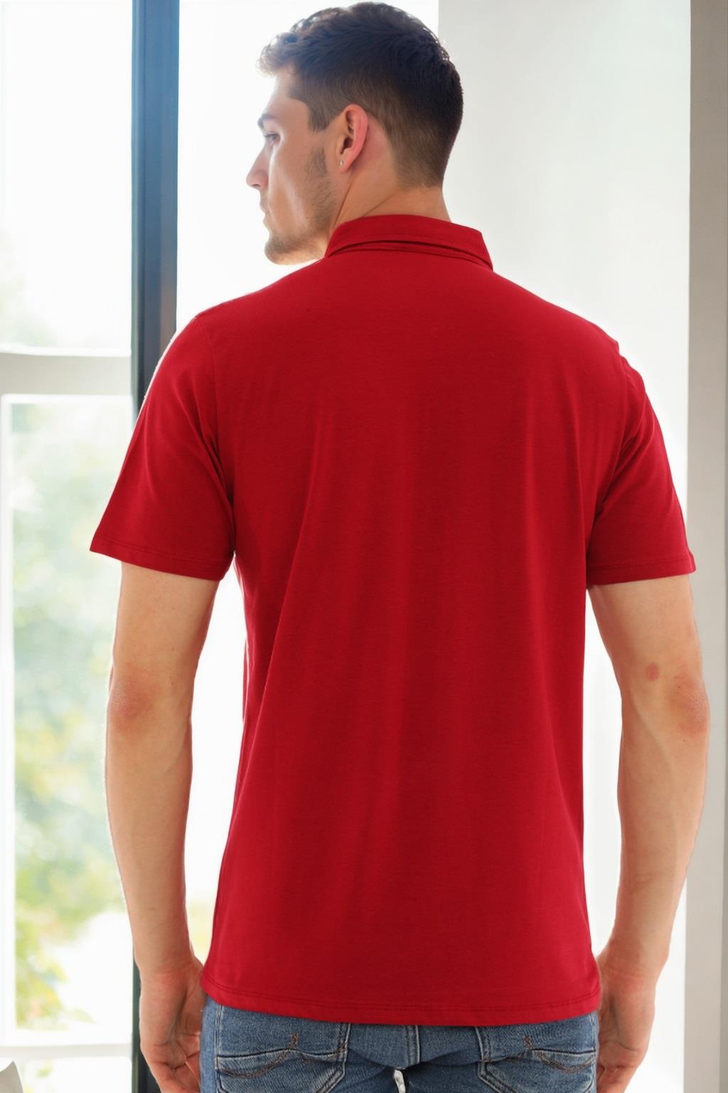 T9583 DEWBERRY MEN'S T-SHIRT-BURGUNDY