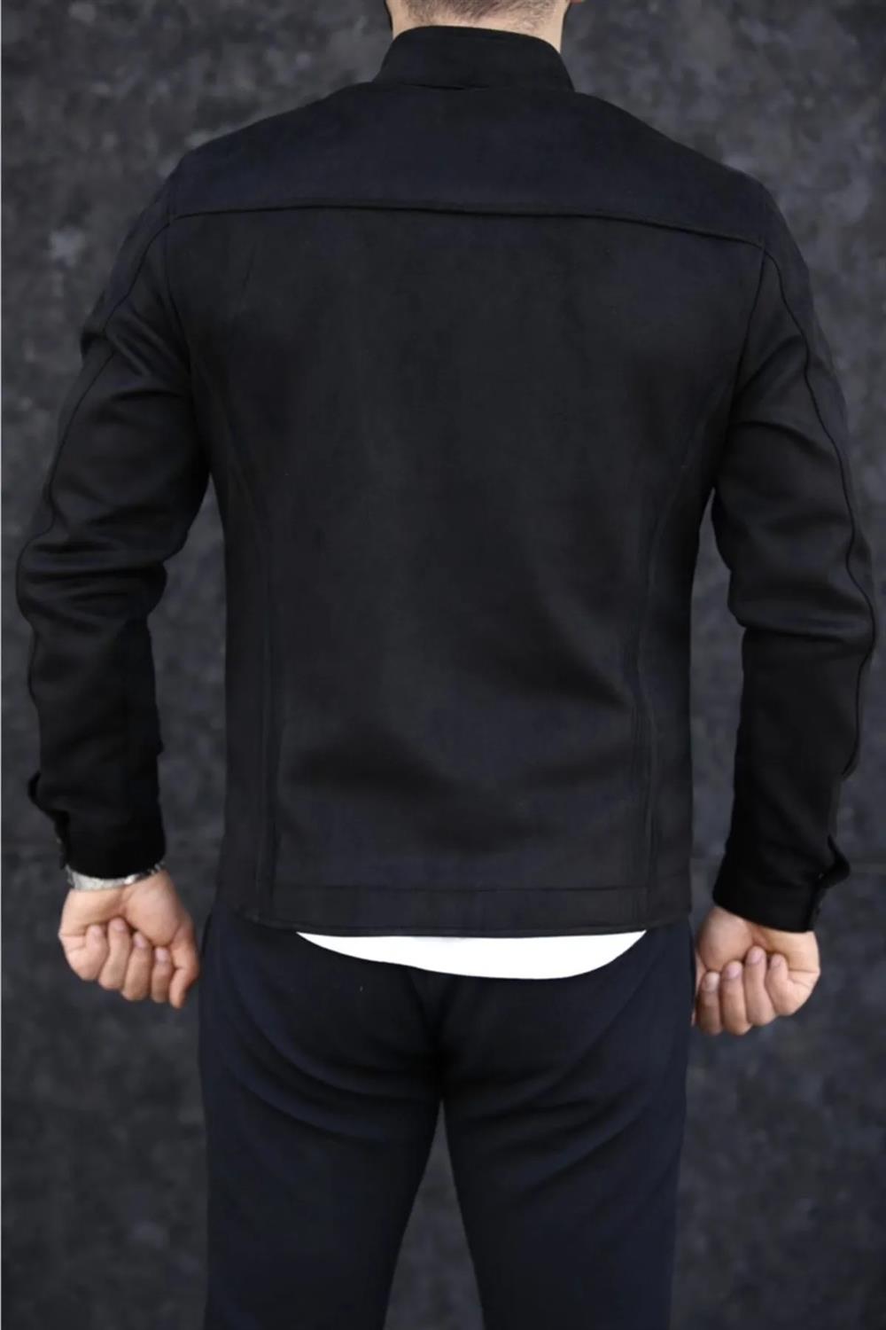 24285 Dewberry Suede Mens Jacket-BLACK