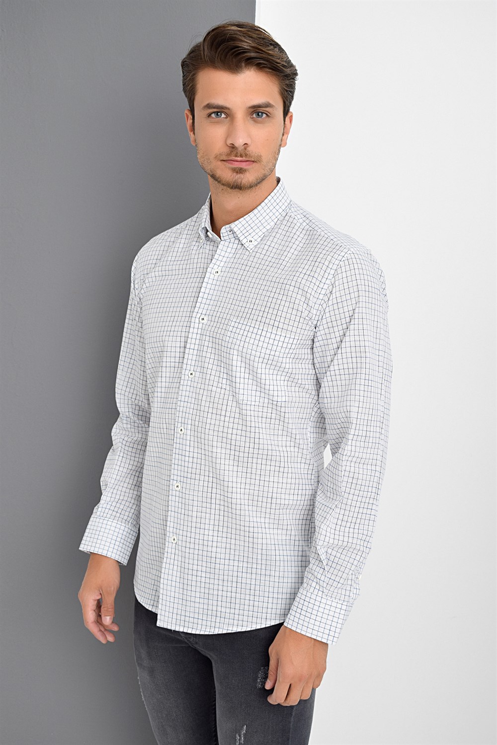 Cămașă bărbătească DEWBERRY în carouri