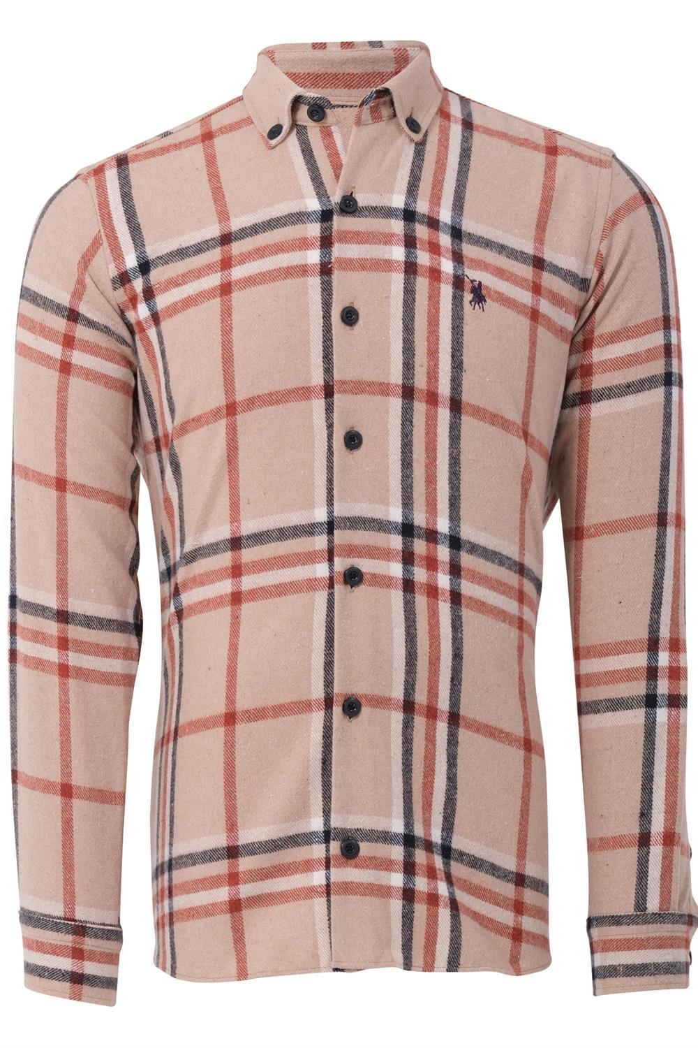 G987 DEWBERRY MEN&#039;S SHIRT-BEIGE