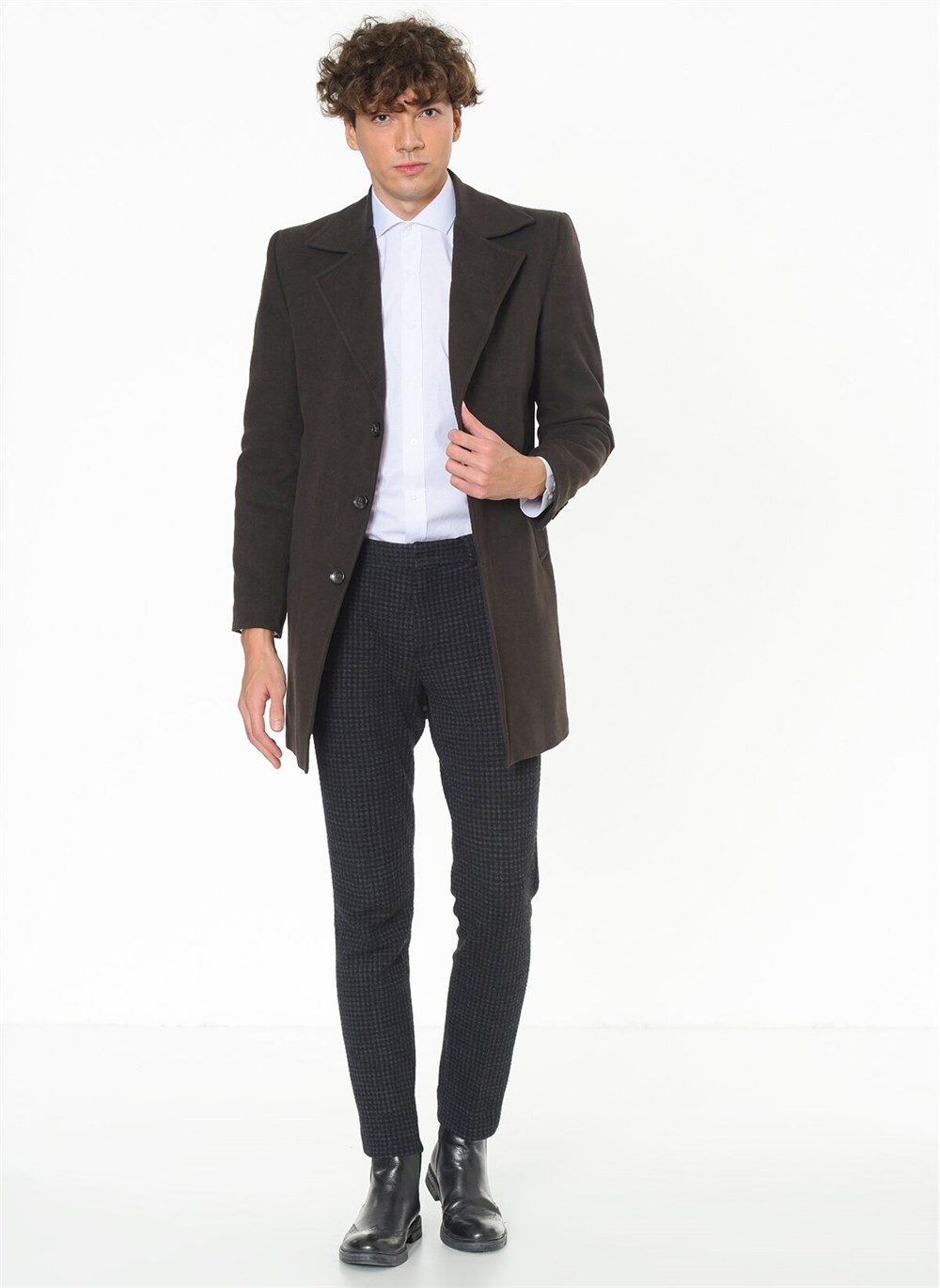 PLT8319 DEWBERRY MEN&#039;S COAT-COFFEE