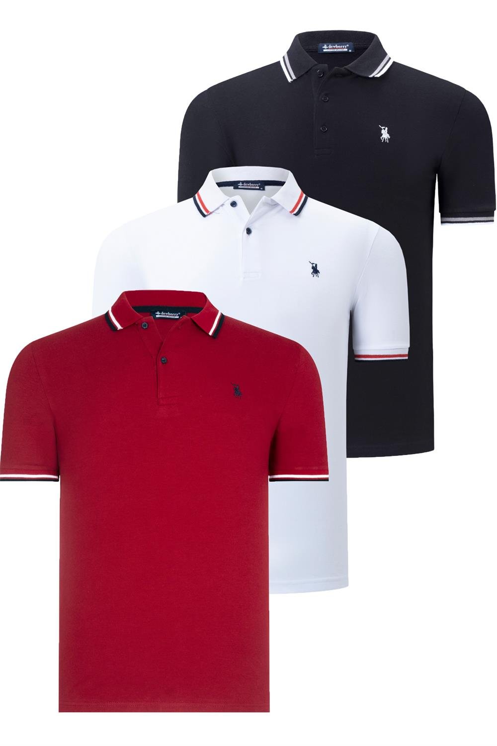 Tricou polo de barbati, dewberry