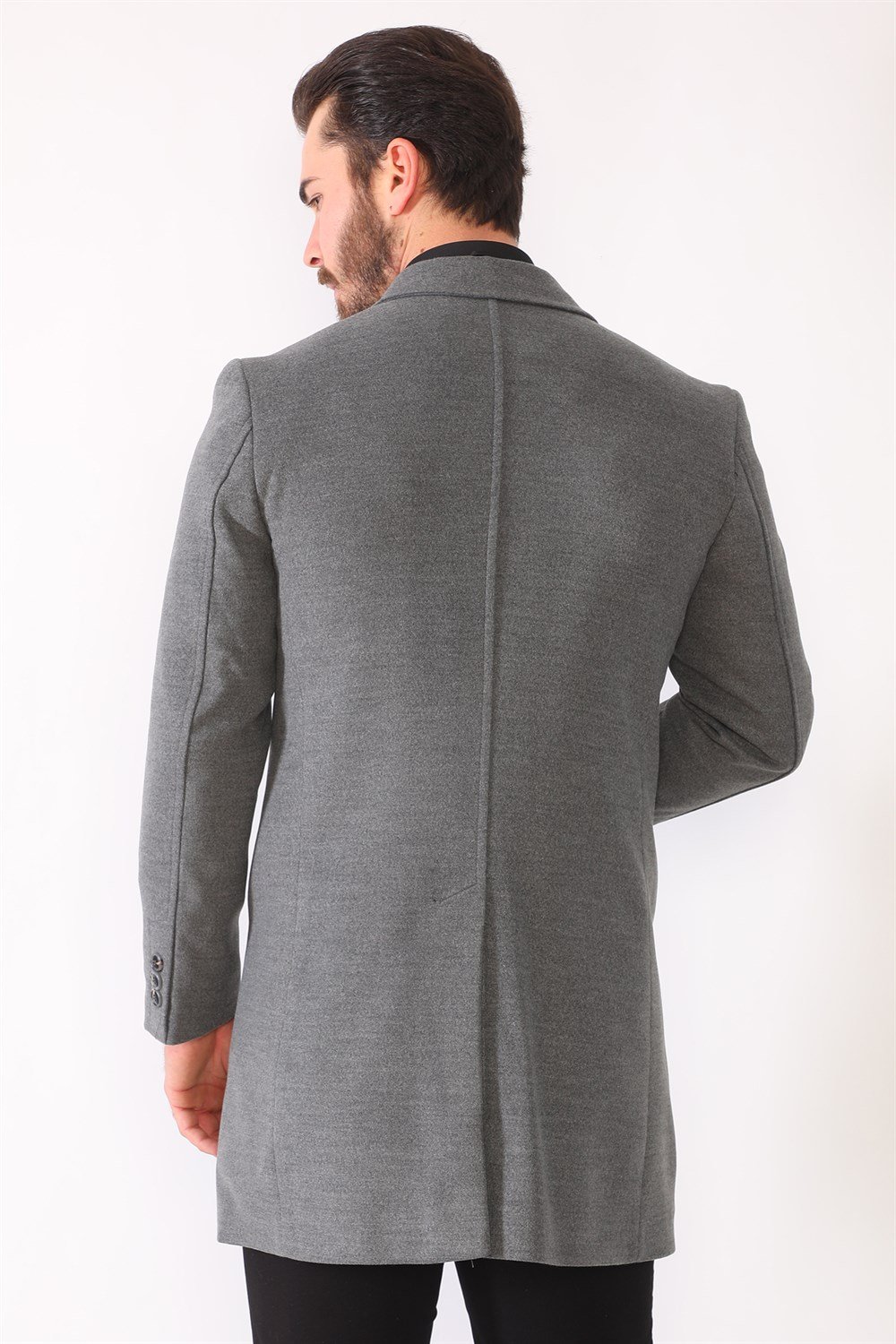 PLT8398 DEWBERRY MEN&#039;S COAT-DARK GREY