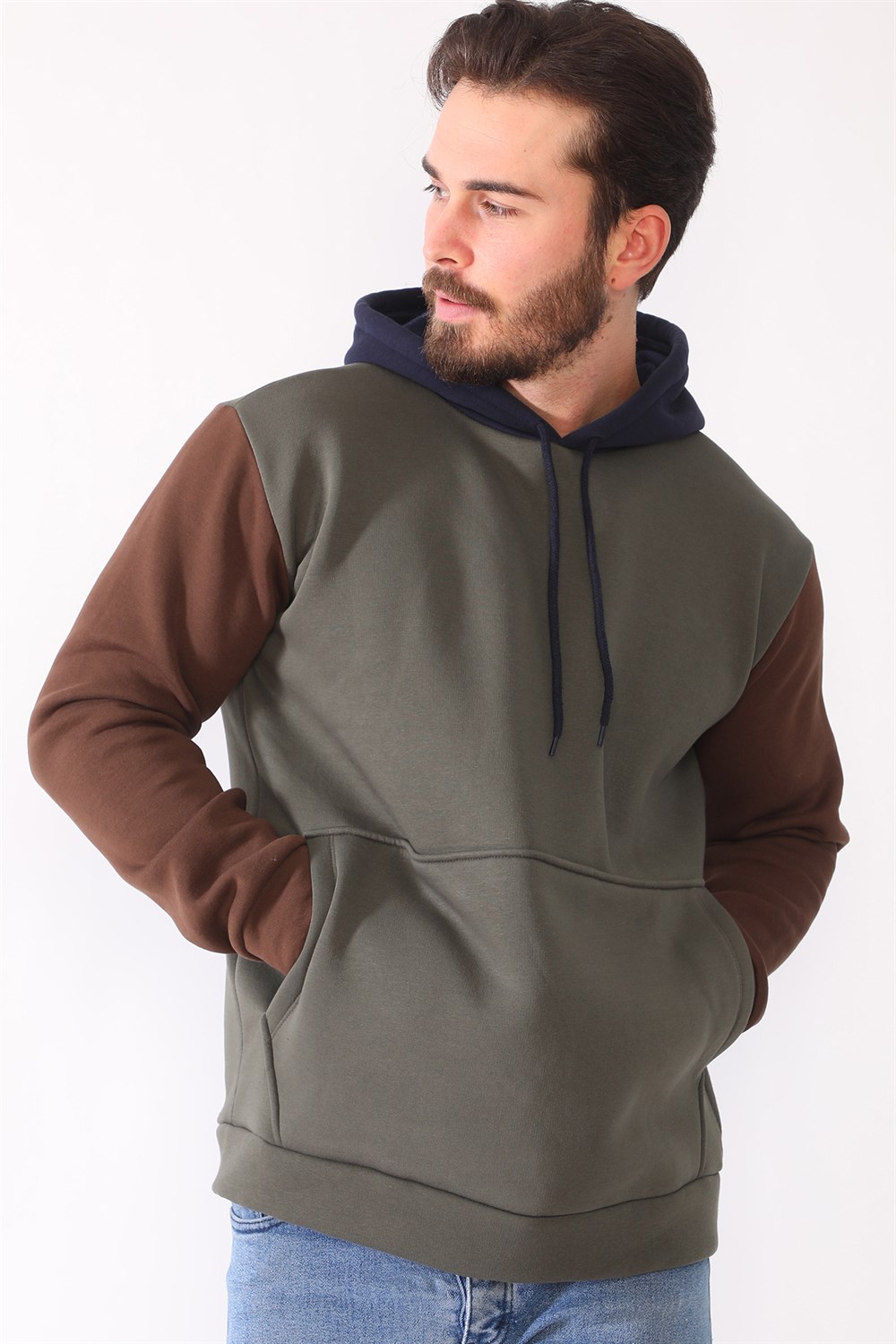 1040 DEWBERRY MEN'S SWEATSHIRT-KHAKI